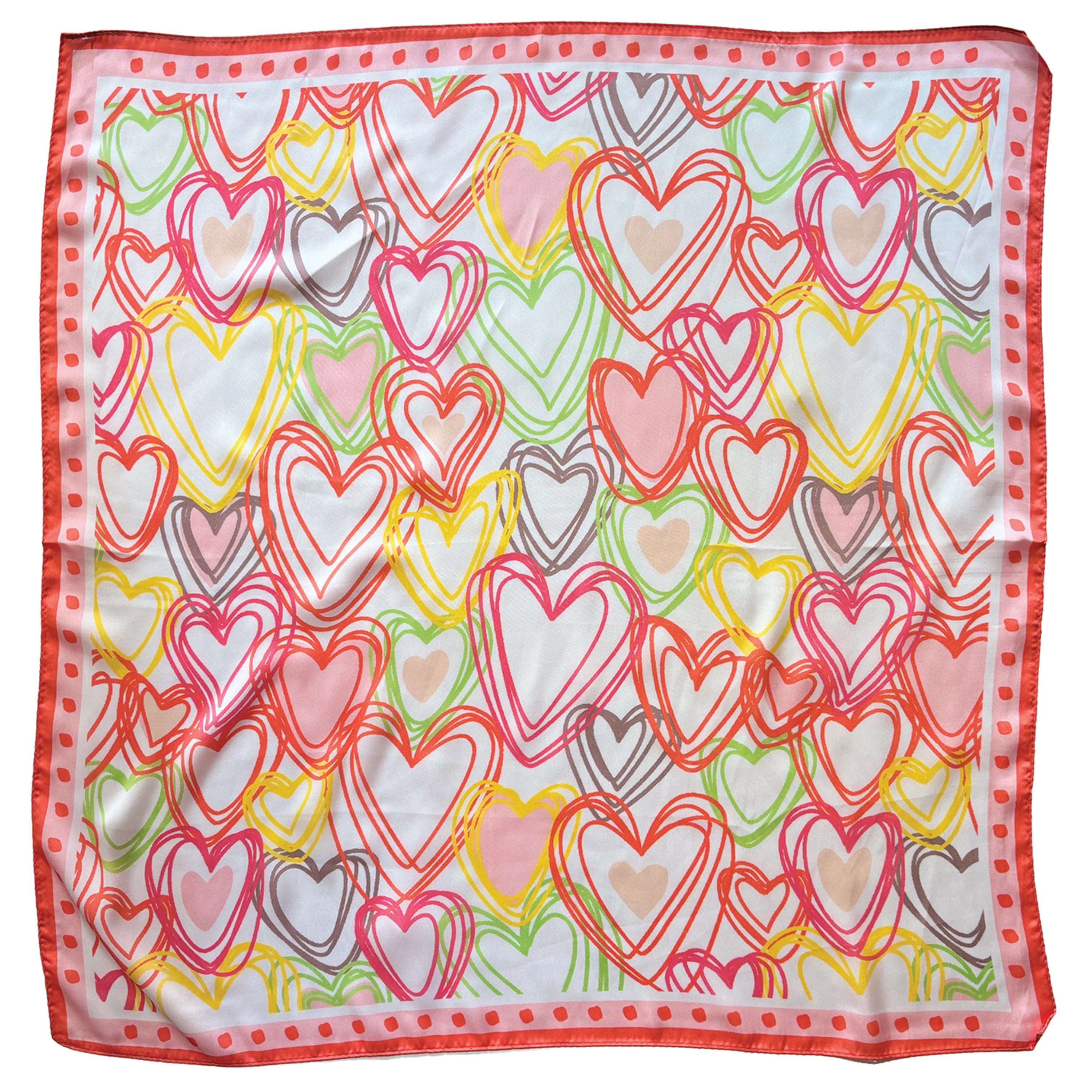 Heart Print Square Scarf - Image 5