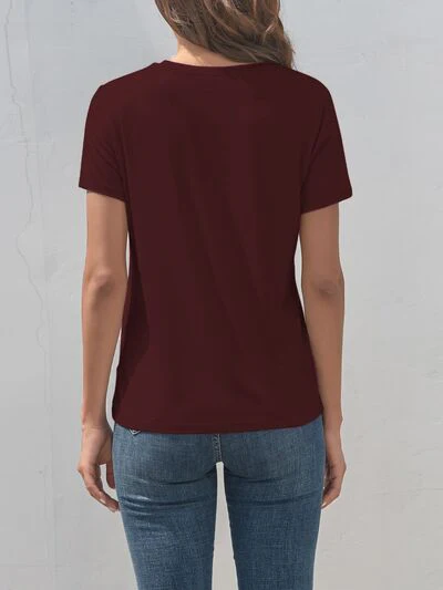 Heart Round Neck Short Sleeve T-Shirt - Image 5