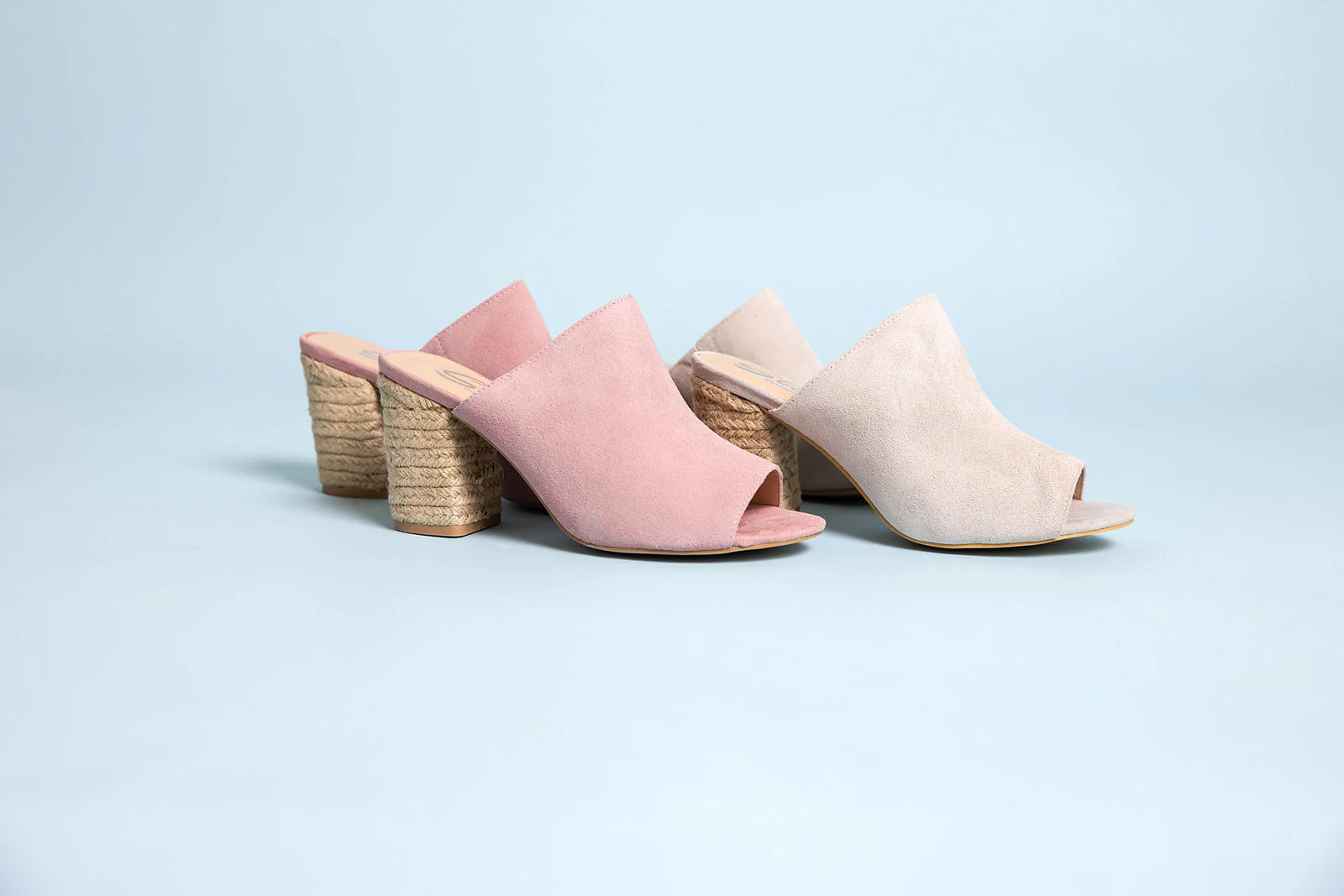 Helena Heeled Sandal in Blush Suede - Image 9