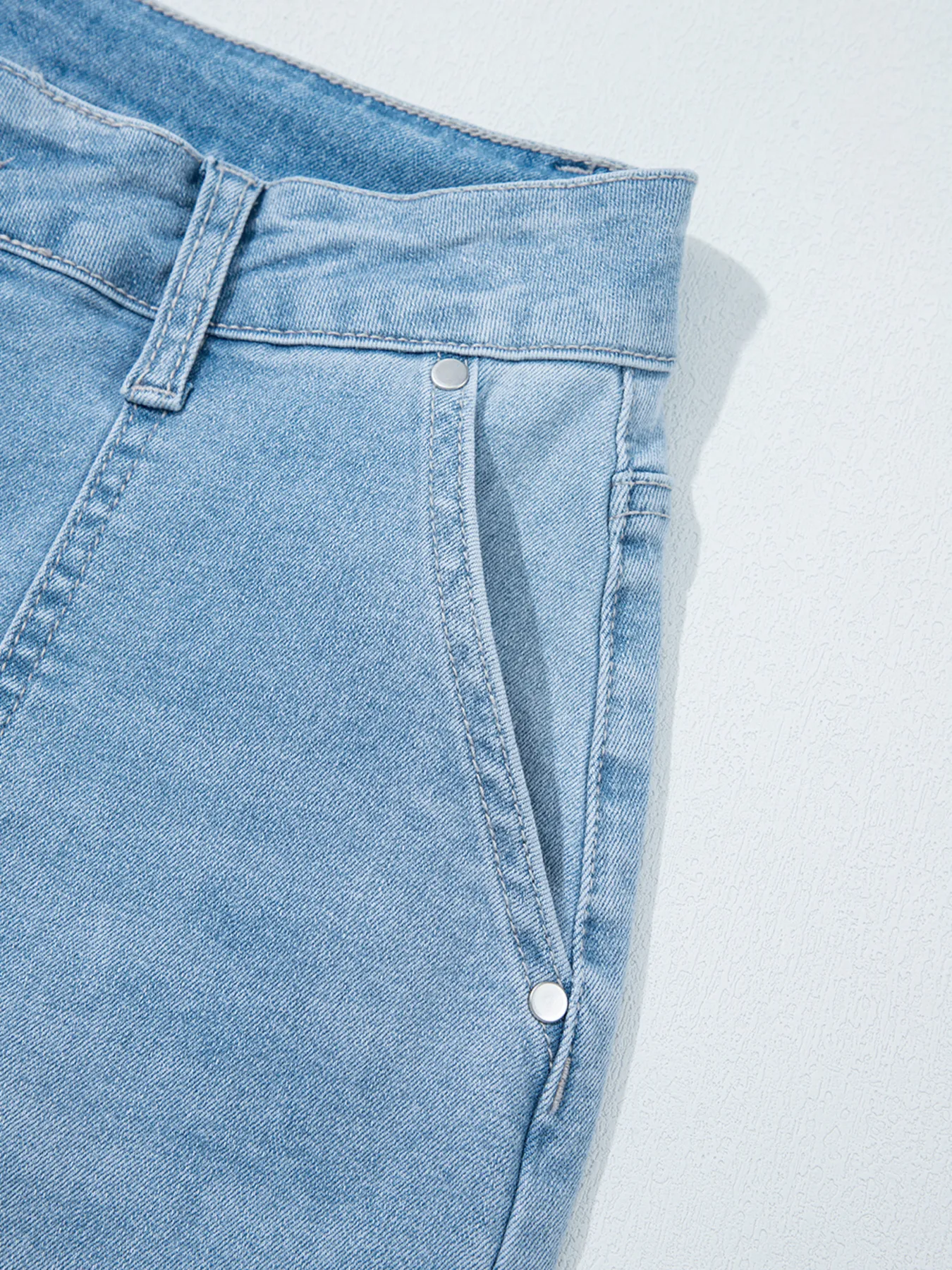 High Rise Barrel Relaxed Patch Pocket Jeans - Image 8