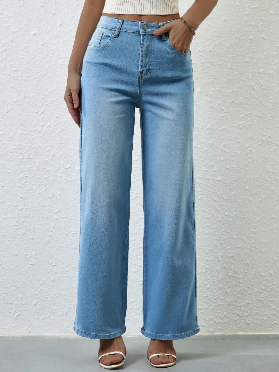 High Rise Wide Leg Jeans - Image 5