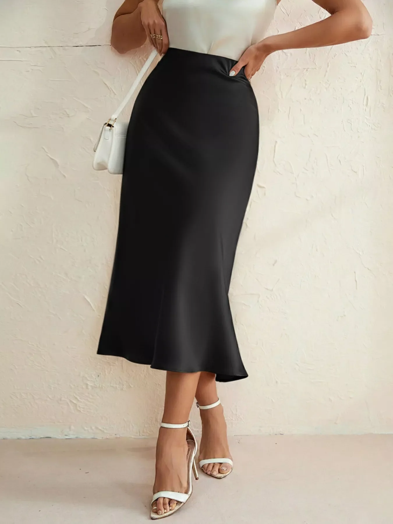 High Waist Midi Skirt - Image 2
