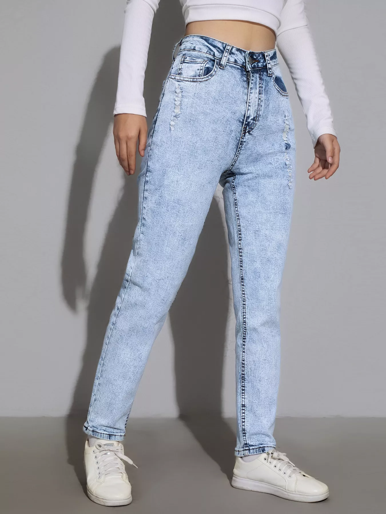 High Waist Slim Fit Jeans - Image 3