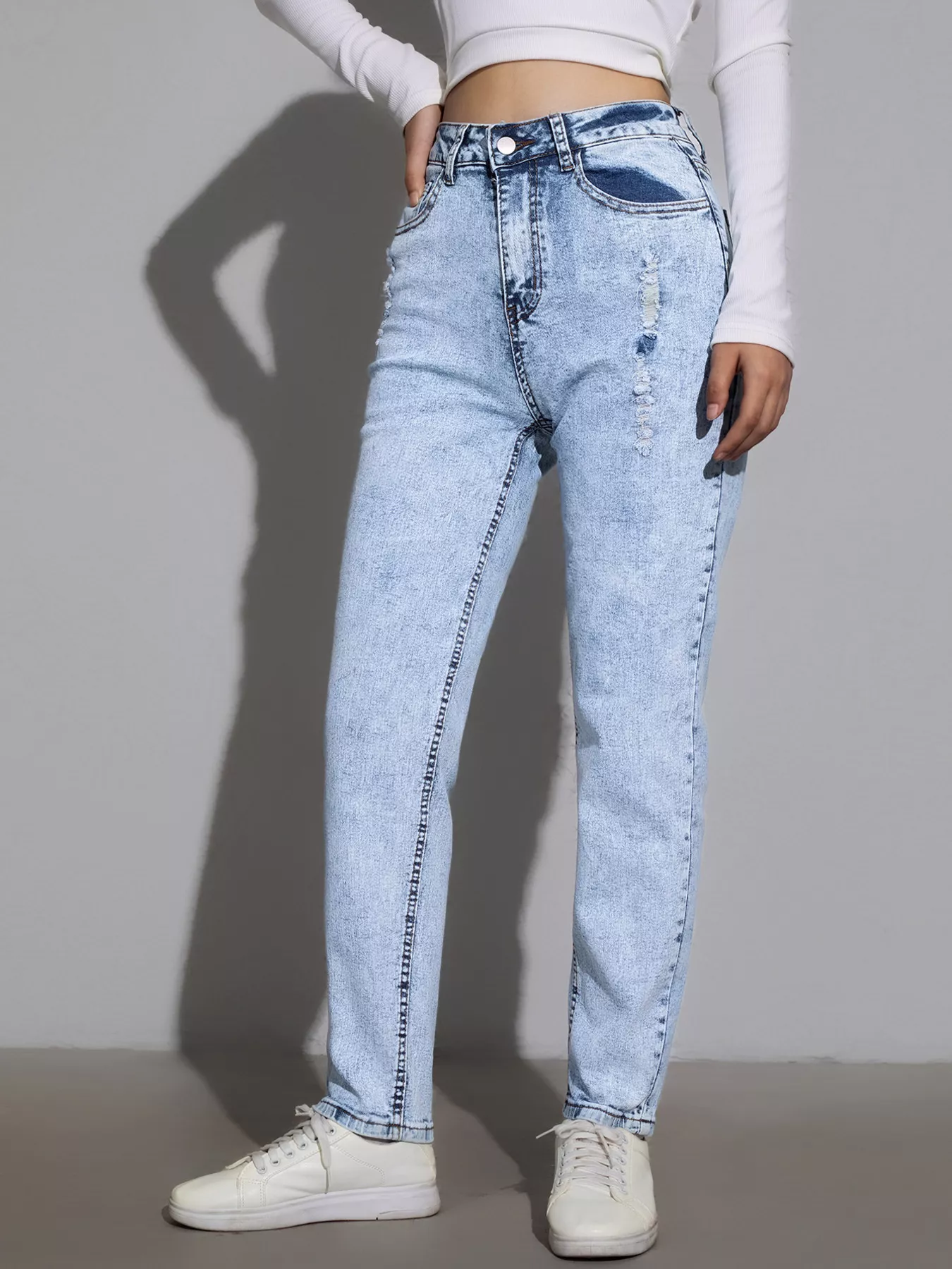 High Waist Slim Fit Jeans - Image 4