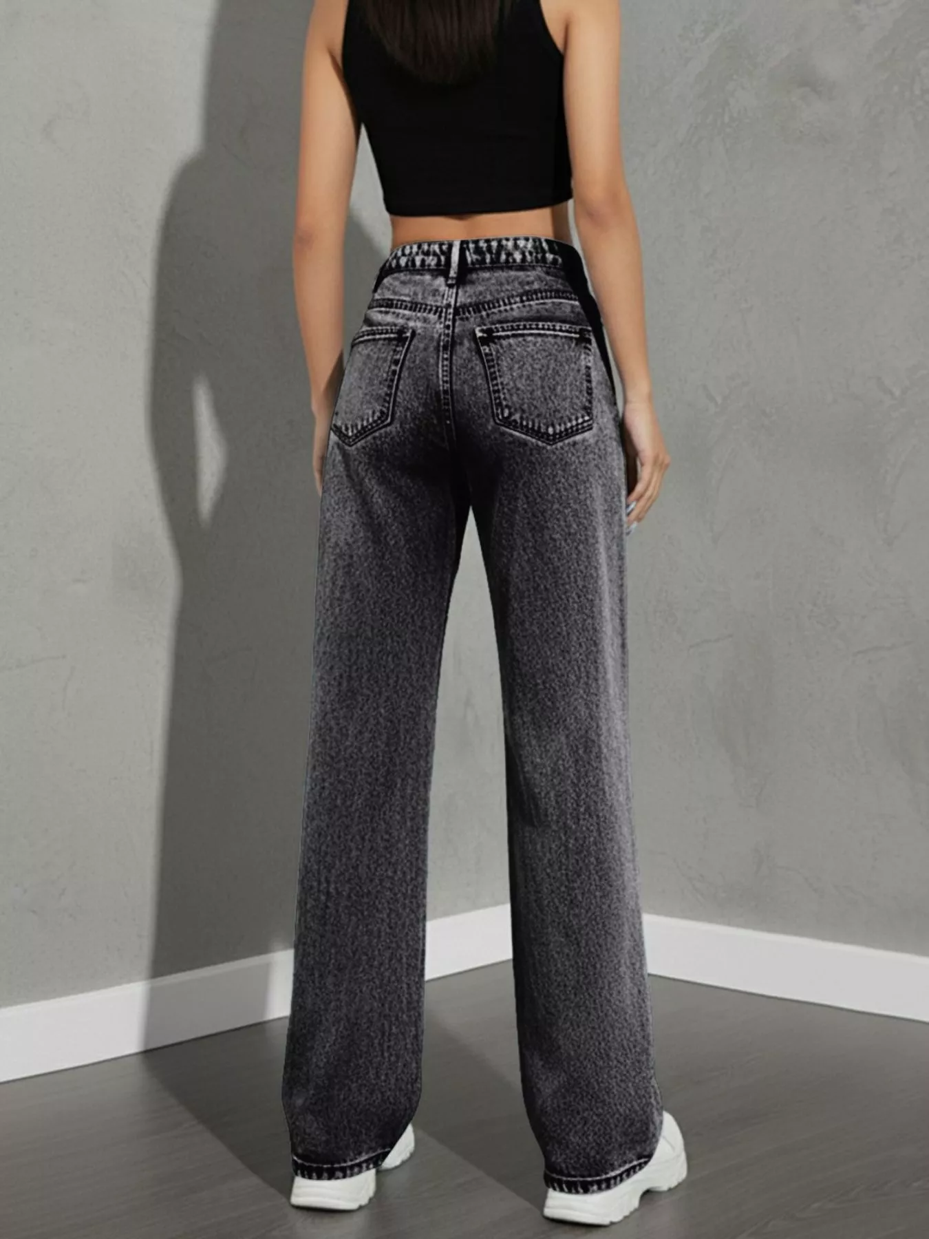 High Waist Wide Leg Jeans - Image 25