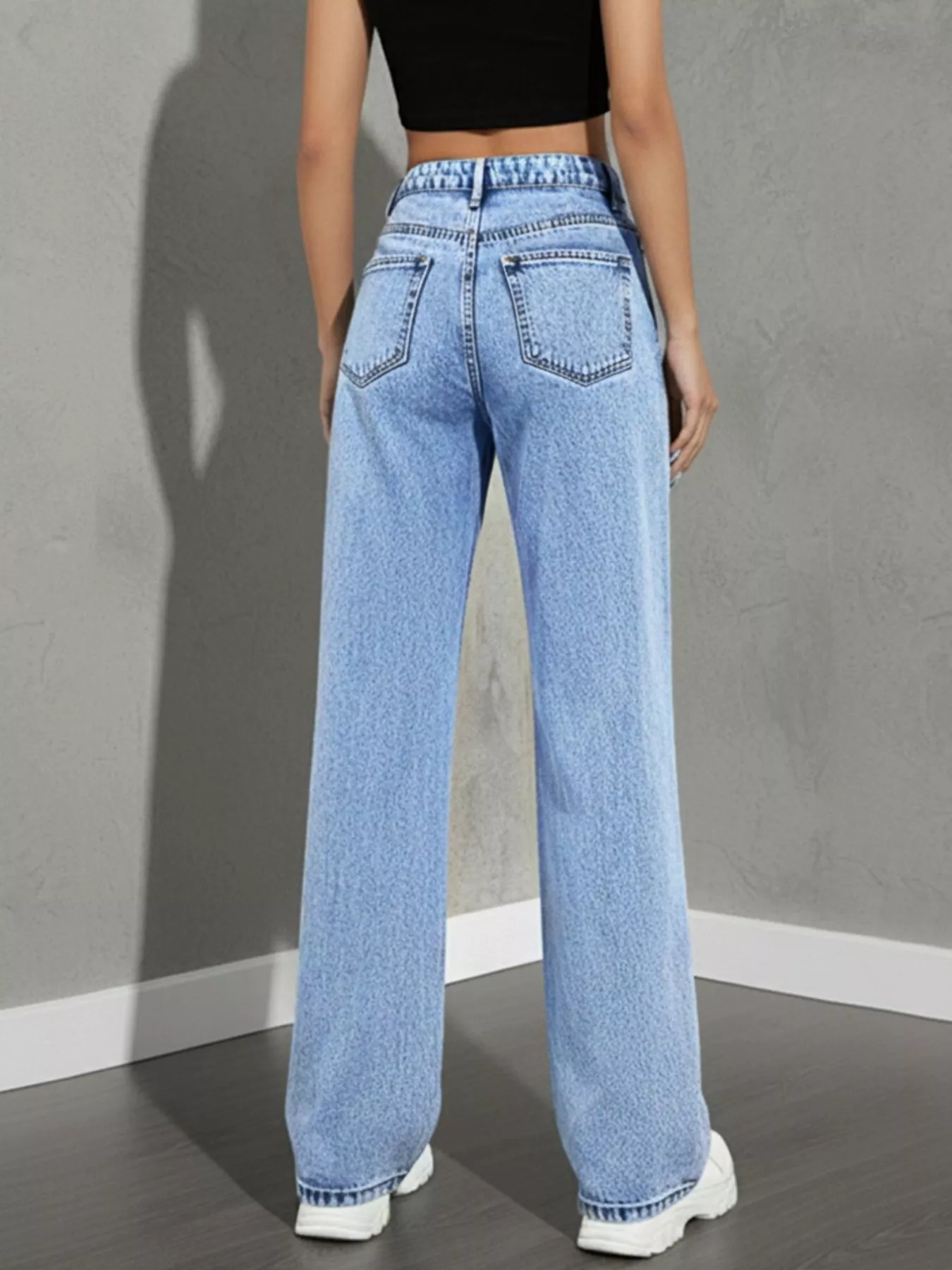 High Waist Wide Leg Jeans - Image 5