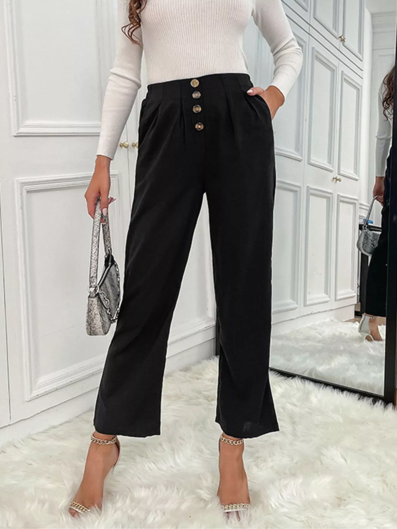 High Waist Wide Leg Pants - Image 7