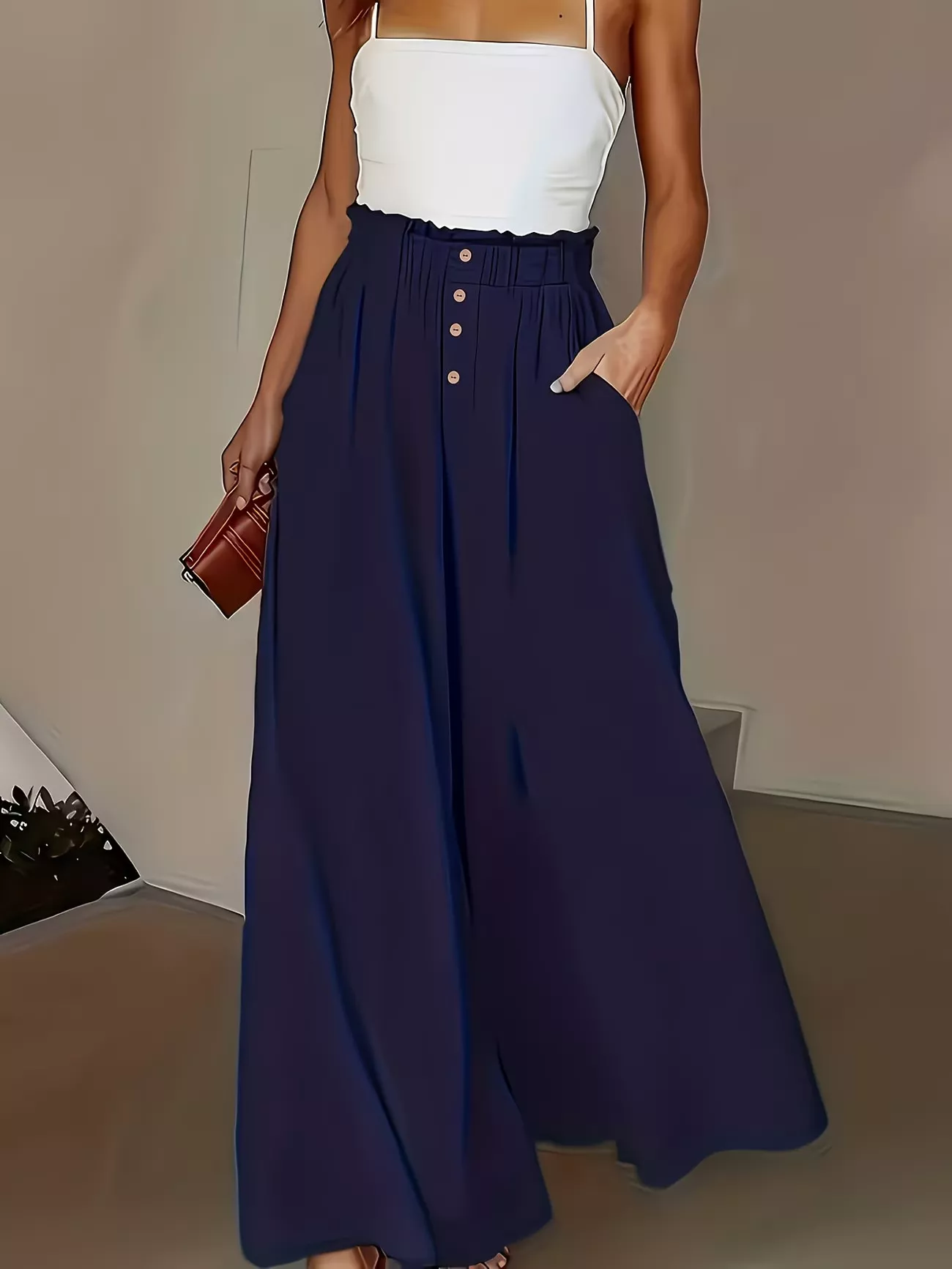 High Waist Wide Leg Pants - Image 12