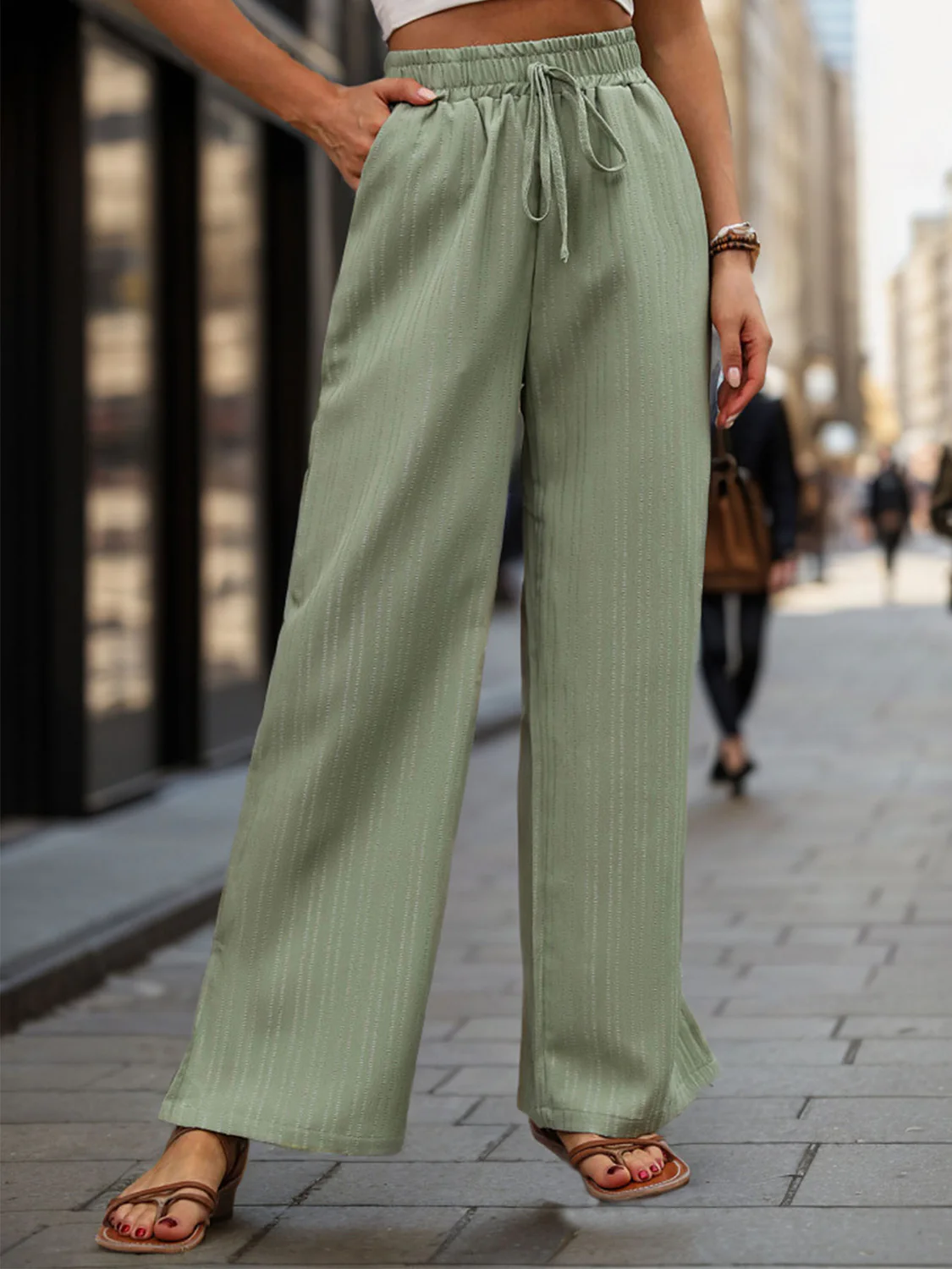 High Waist Wide Leg Pants - Image 3