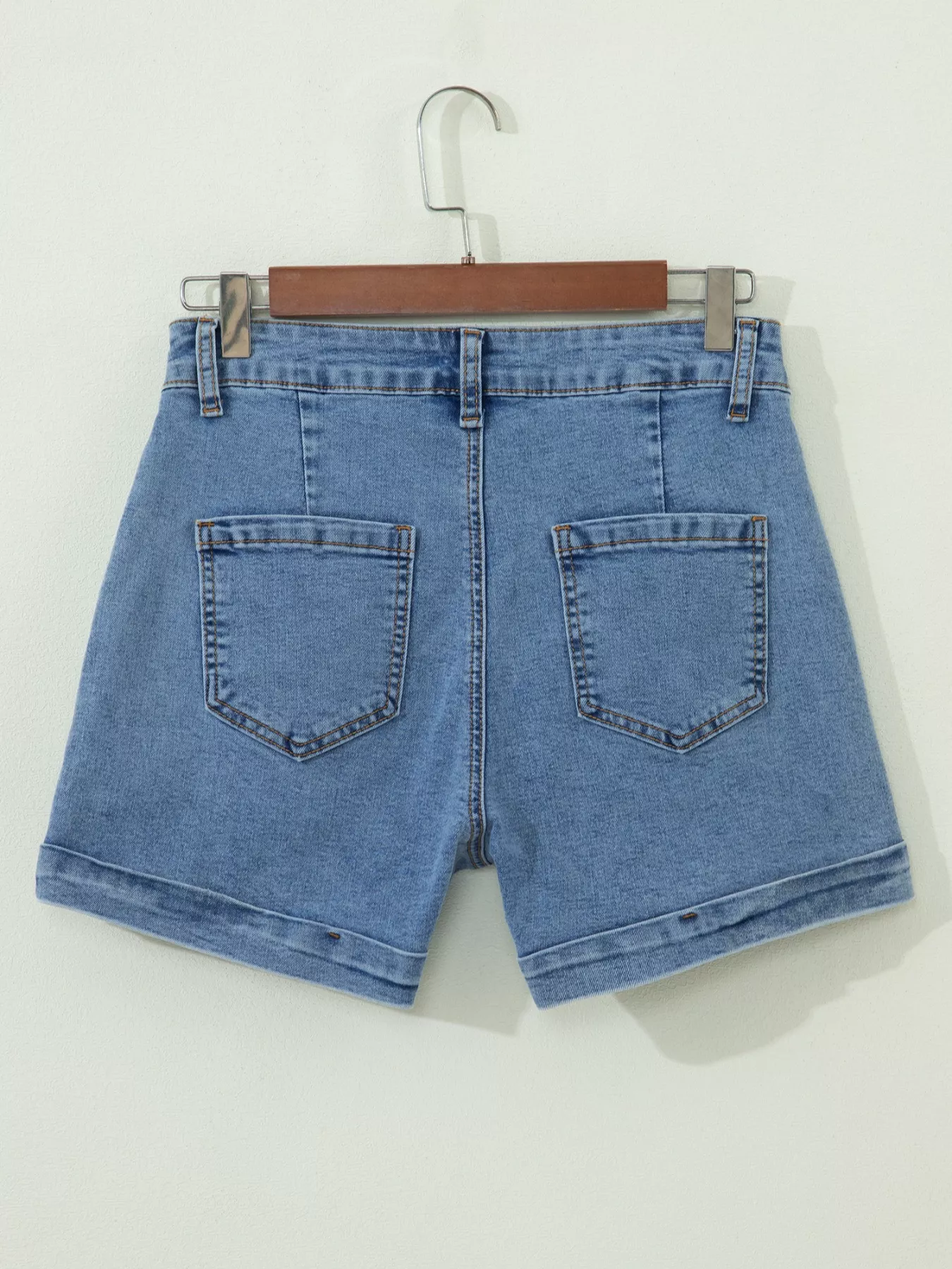 High-Waisted Denim Shorts - Image 7