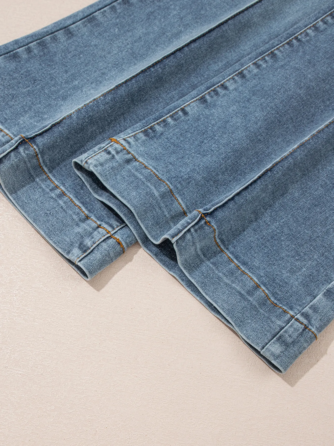 High-Waisted Flare Jeans with Seam Detail - Image 11