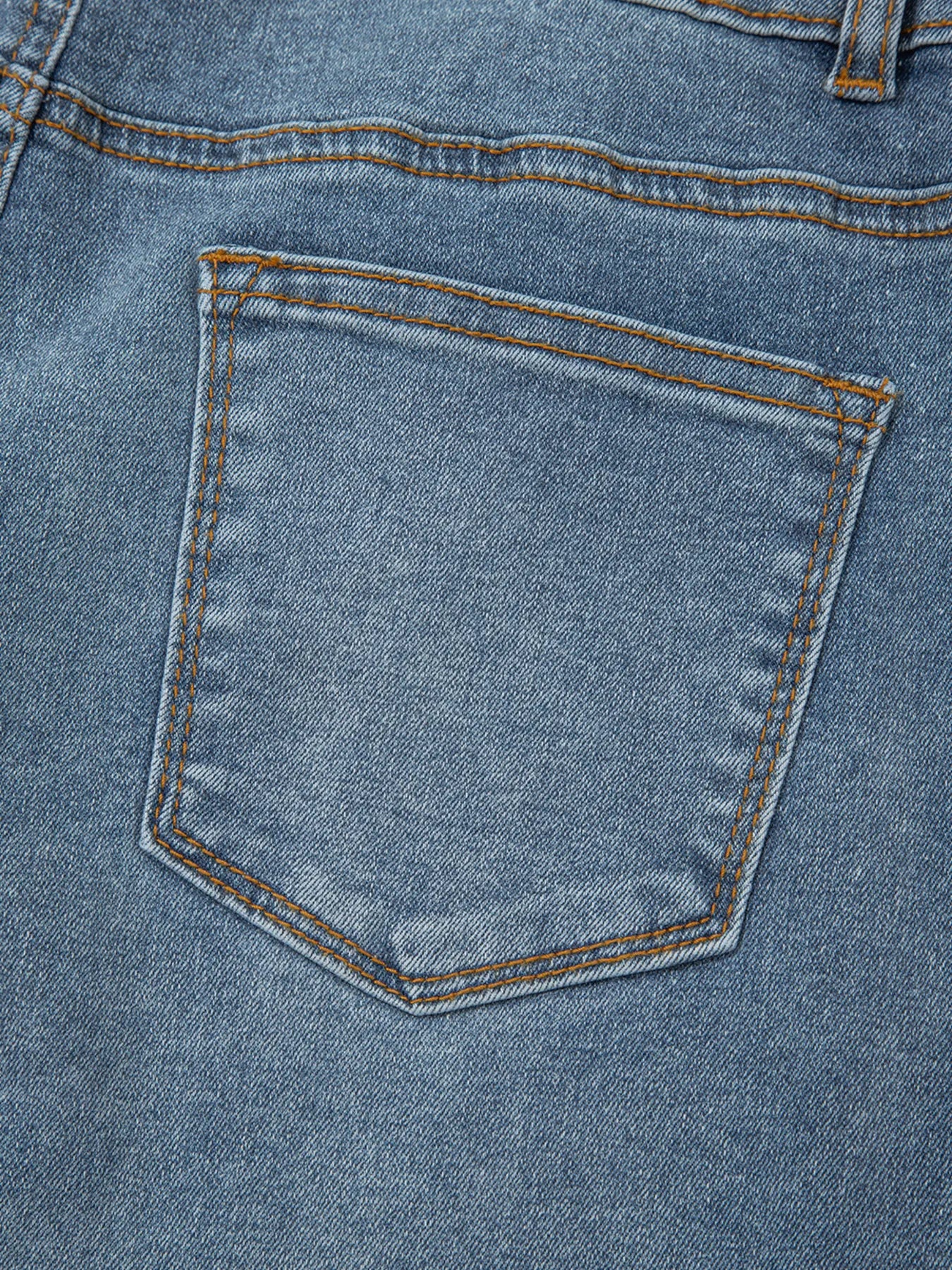 High-Waisted Flare Jeans with Seam Detail - Image 9