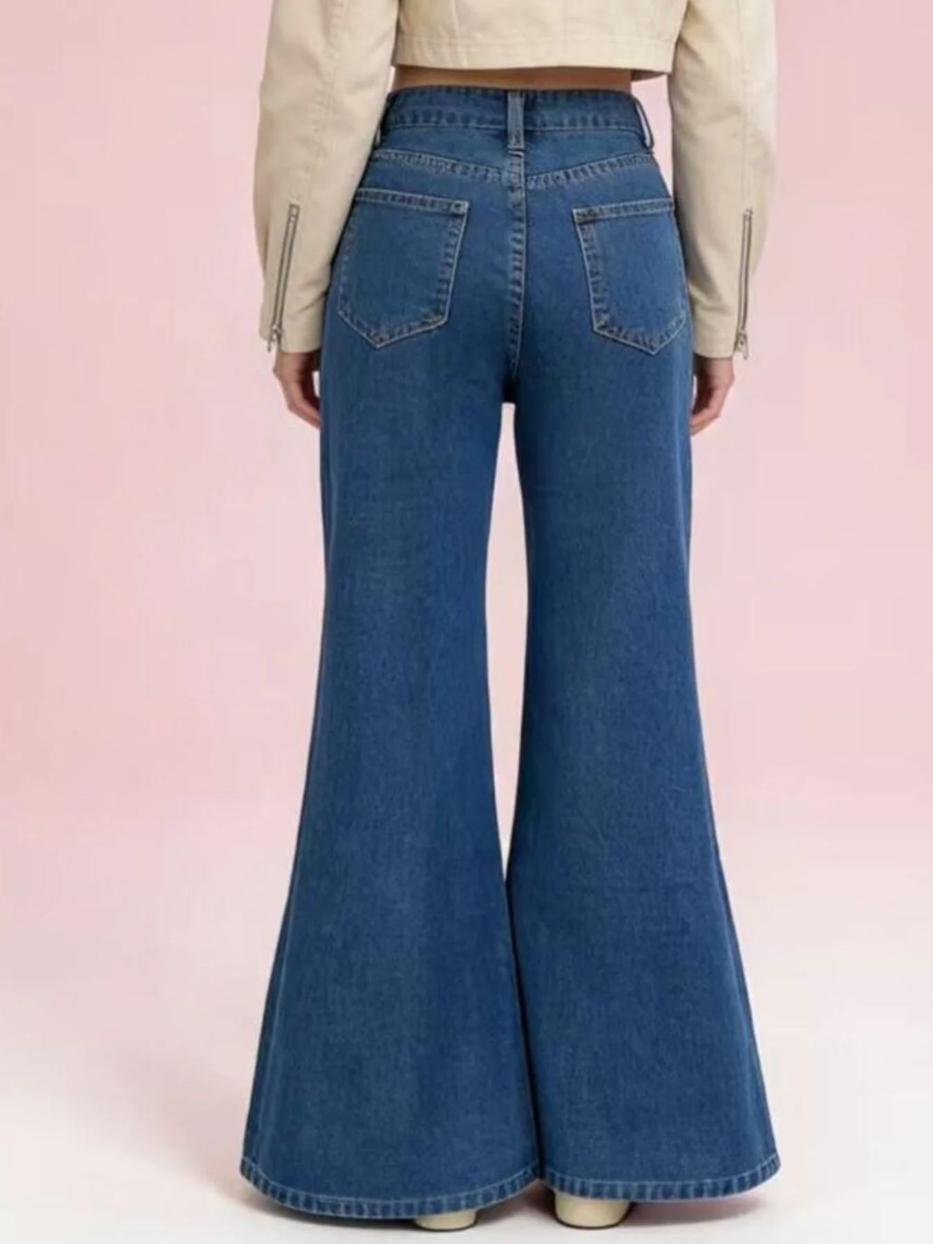 High-Waisted Flare Leg Jeans - Image 8