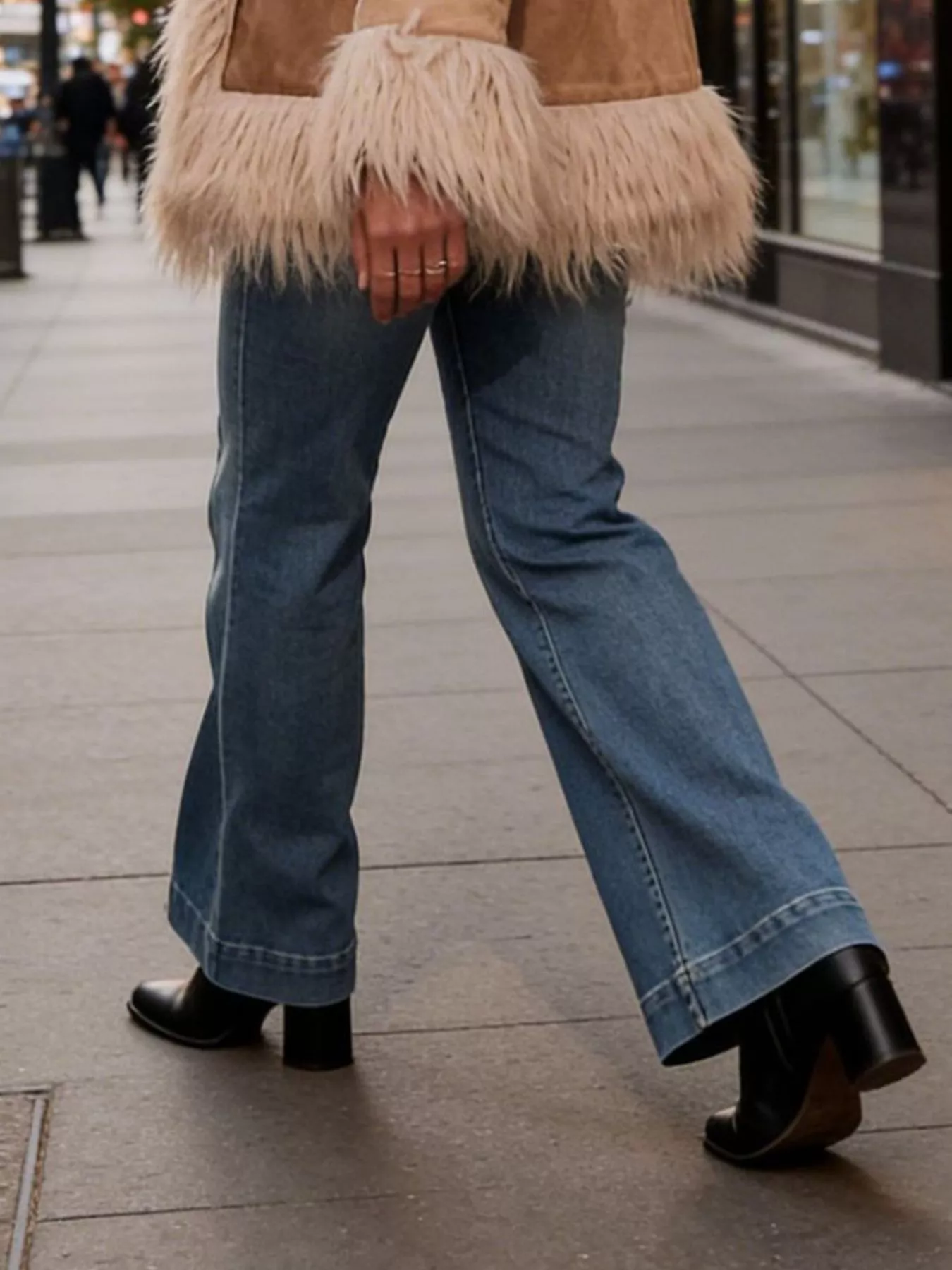 High-Waisted Flare Leg Jeans - Image 6