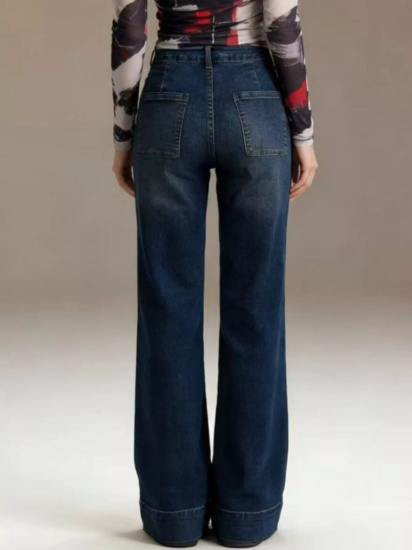 High-Waisted Flare Leg Jeans - Image 9