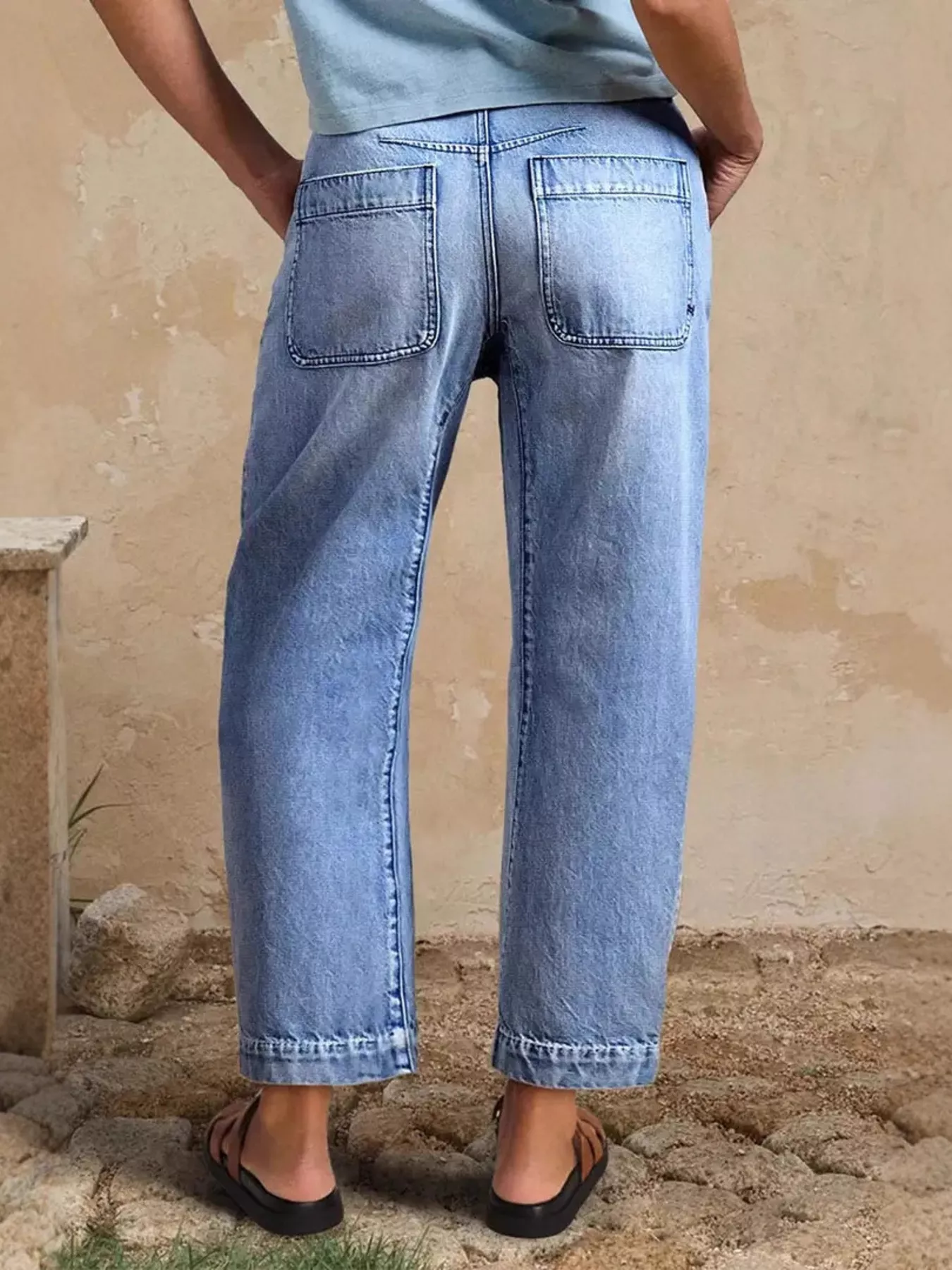 High-Waisted Relaxed Fit Jeans - Image 3