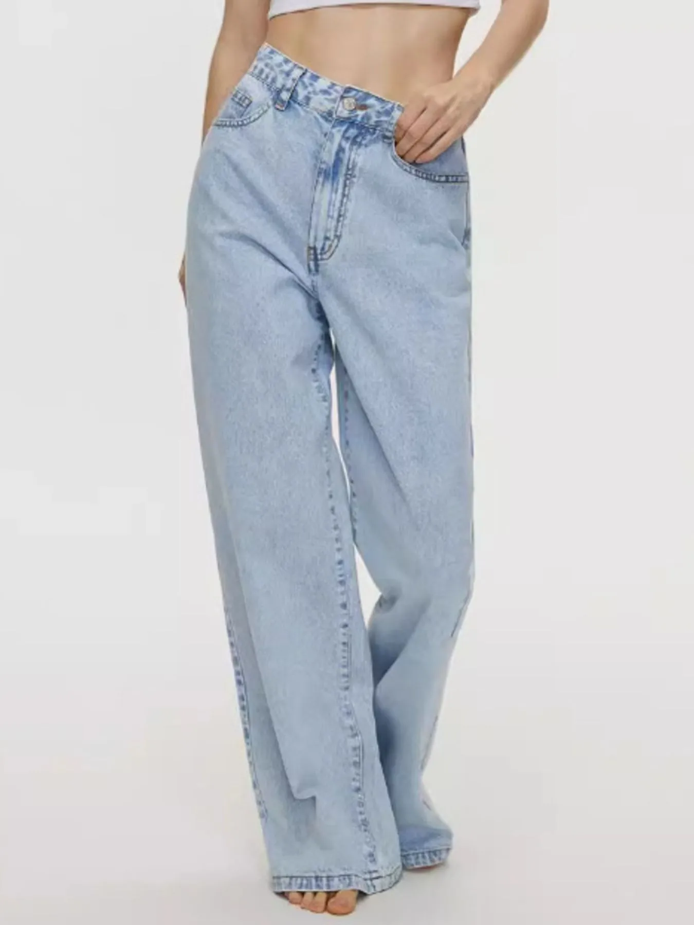 High-Waisted Wide Leg Jeans - Image 2
