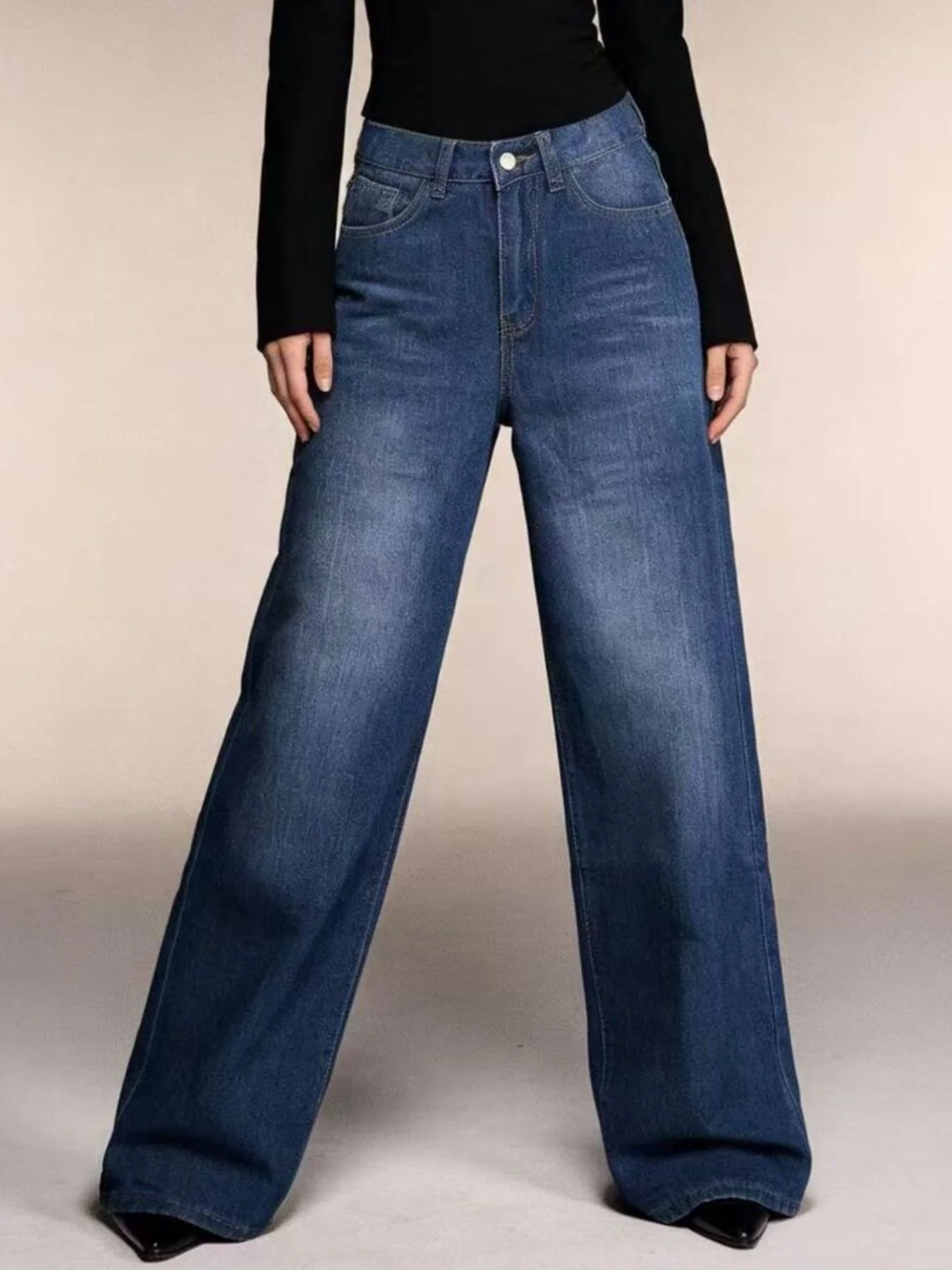 High-Waisted Wide Leg Jeans - Image 6