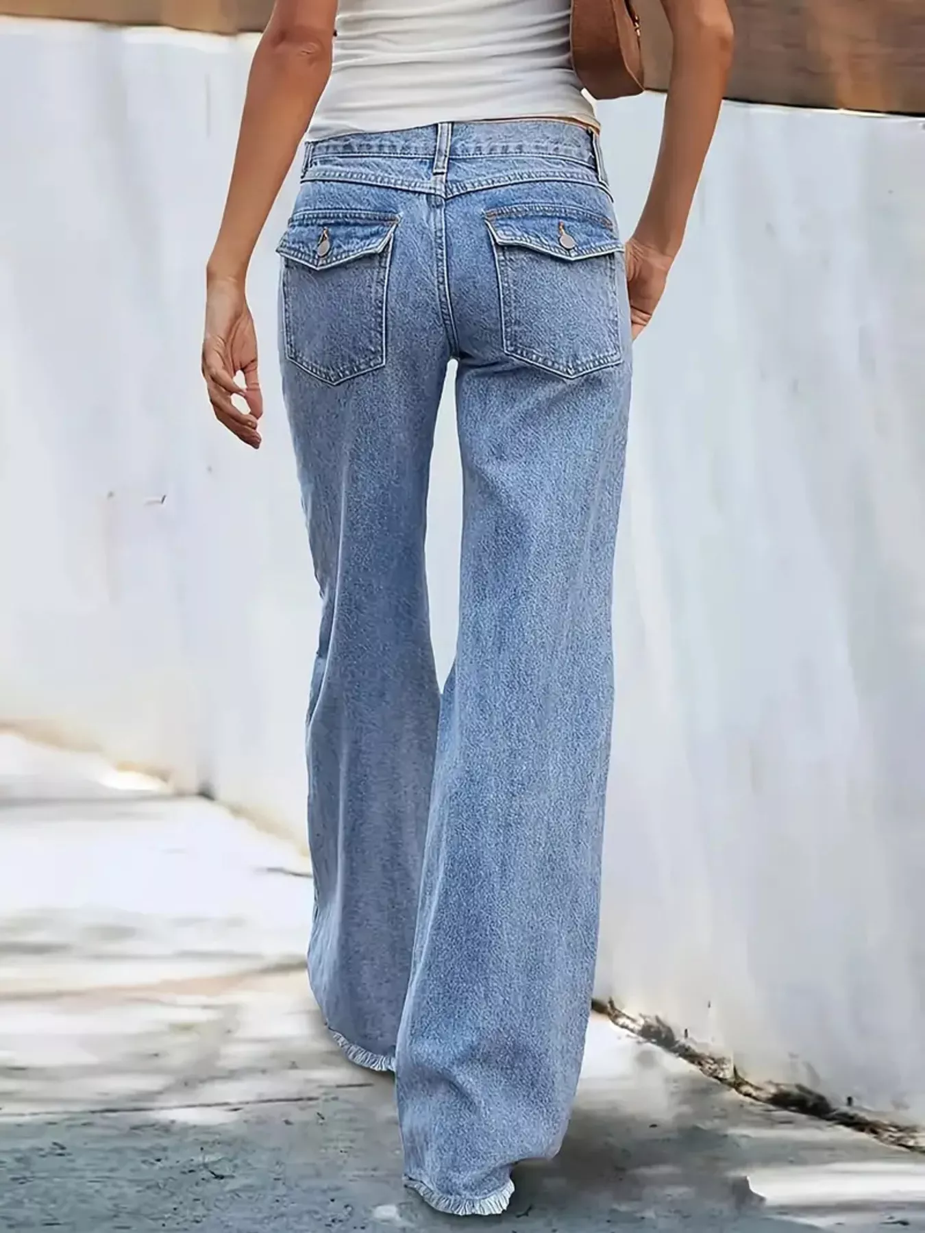 High-Waisted Wide Leg Jeans - Image 4
