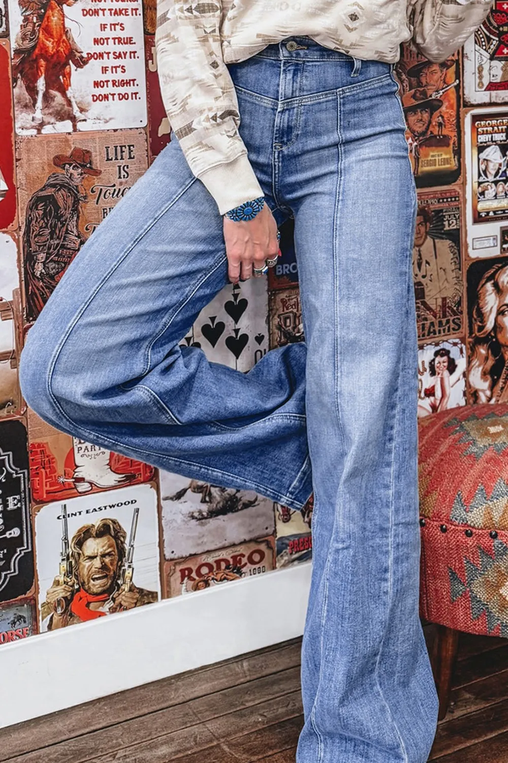 High-Waisted Wide Leg Jeans - Image 5