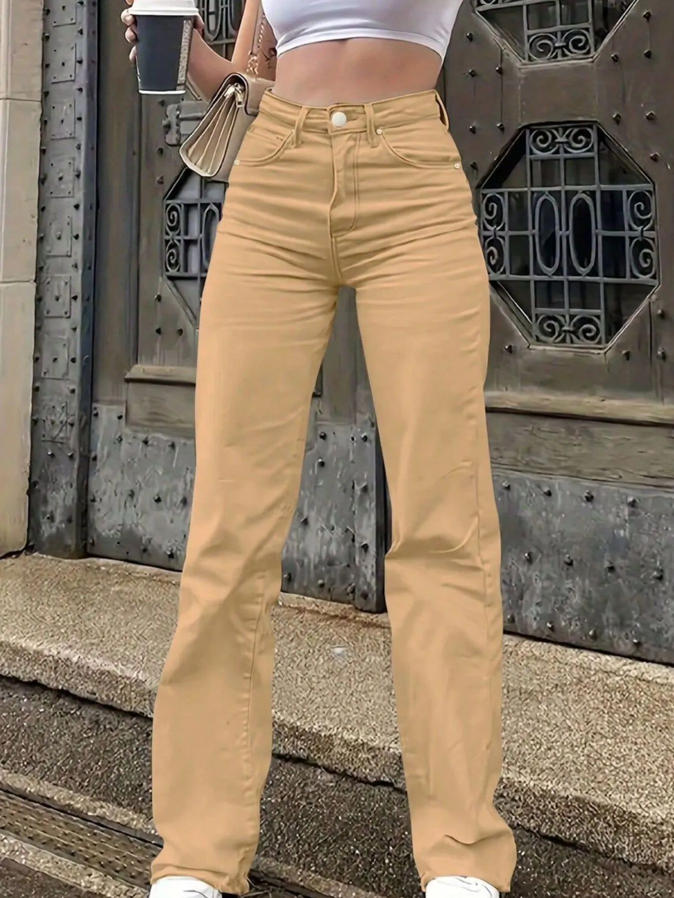 High-Waisted Wide Leg Jeans - Image 8