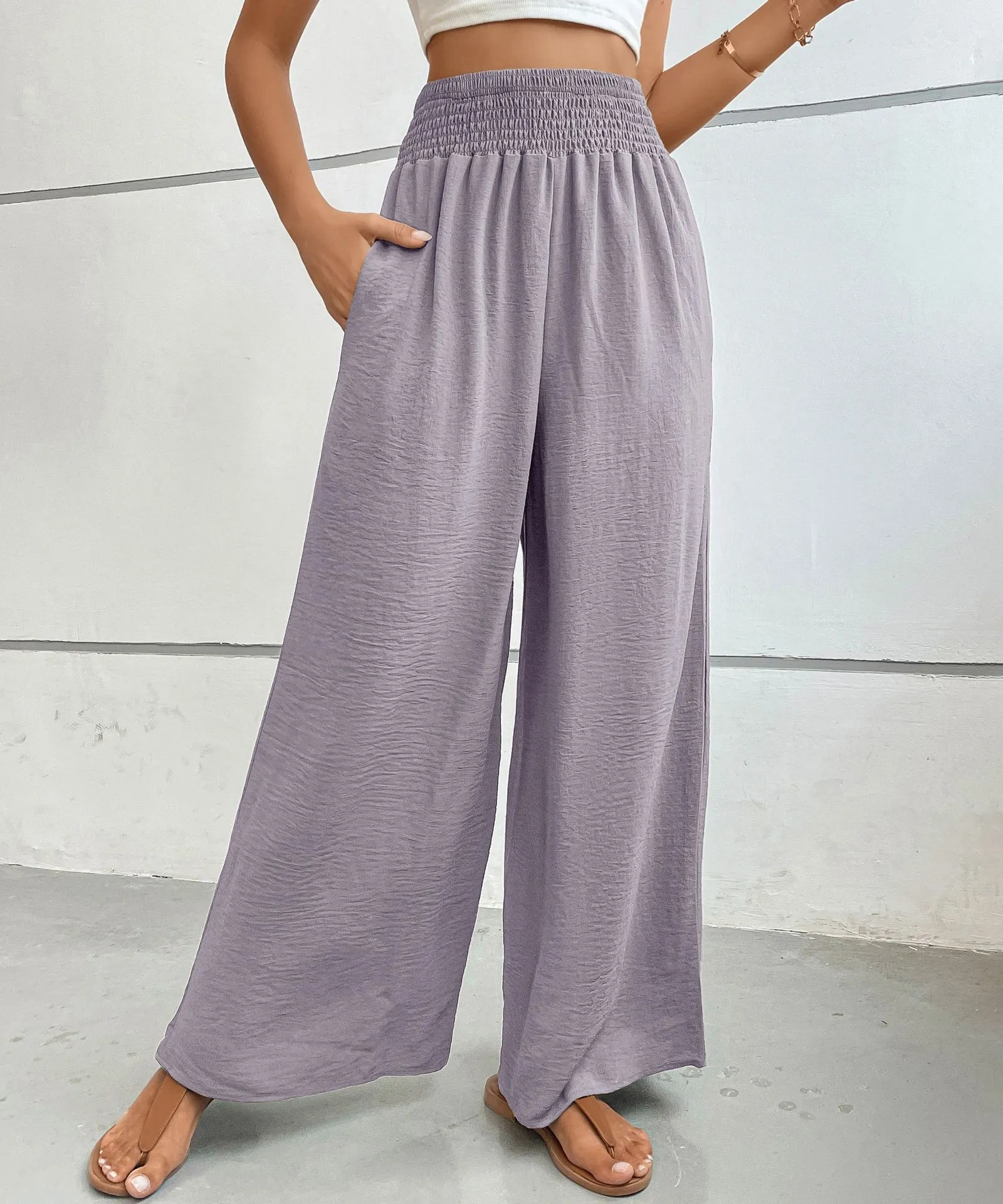 High-Waisted Wide Leg Pants - Image 13