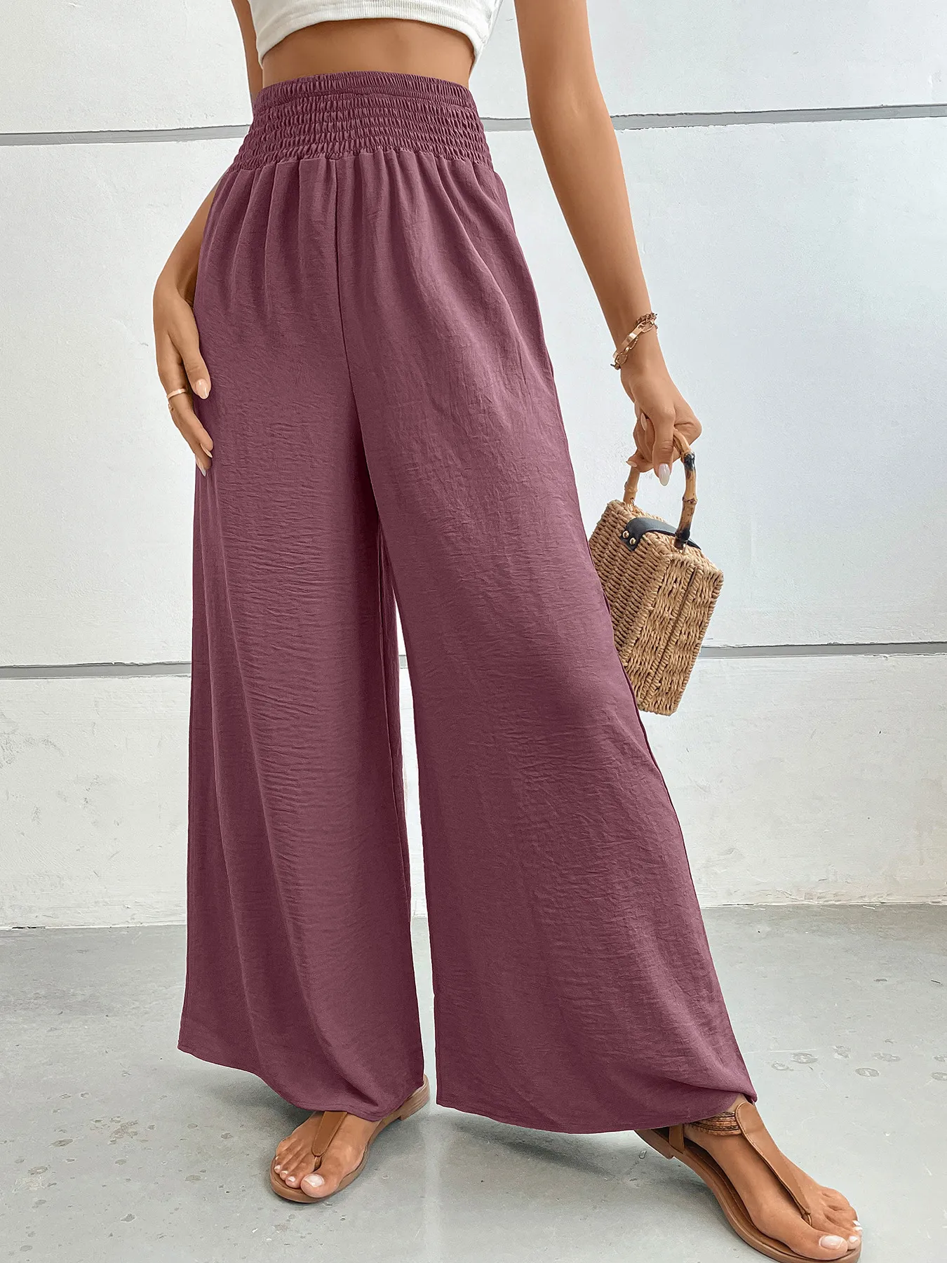 High-Waisted Wide Leg Pants - Image 16