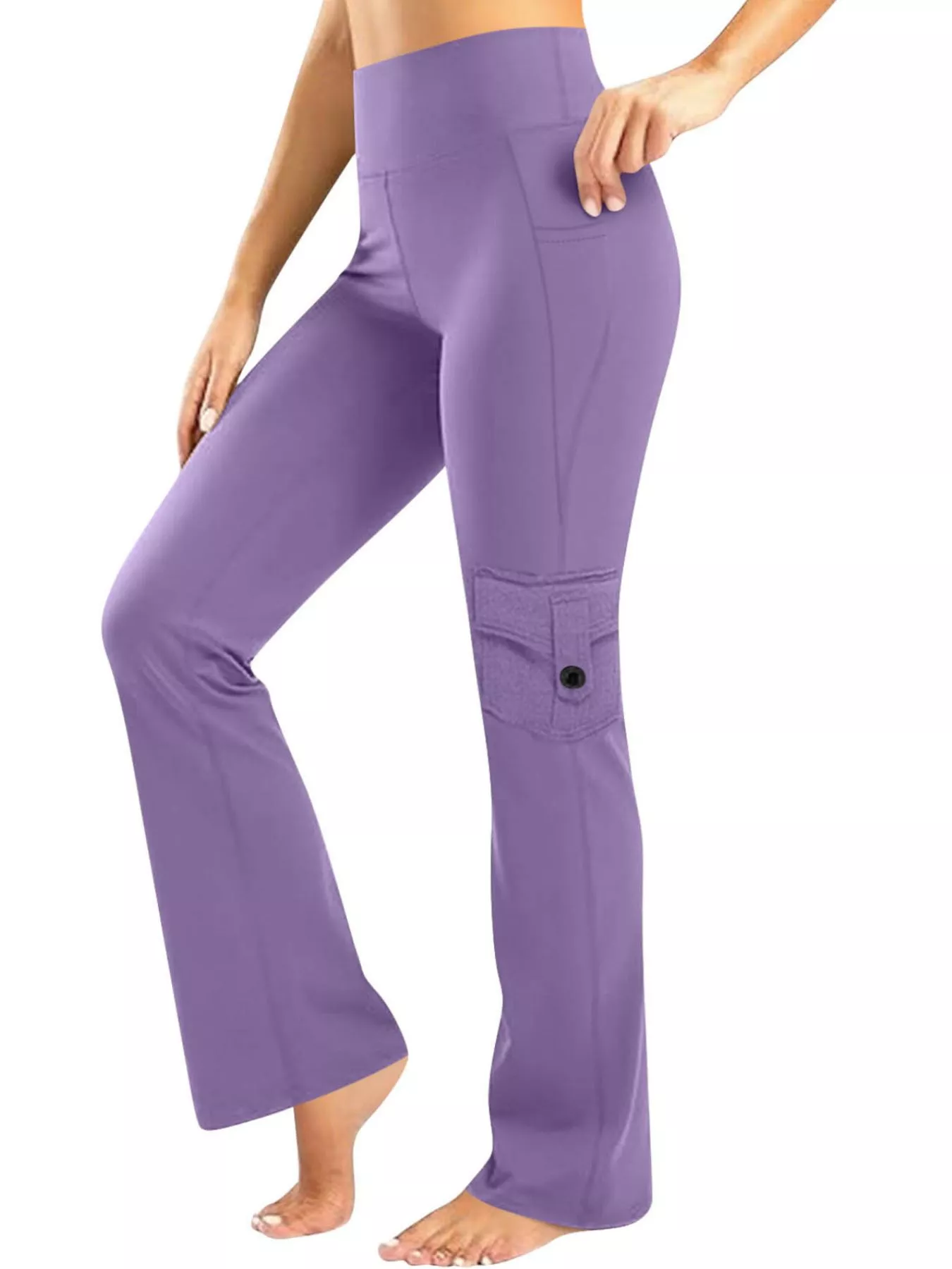 High-Waisted Yoga Pants with Pockets - Image 7