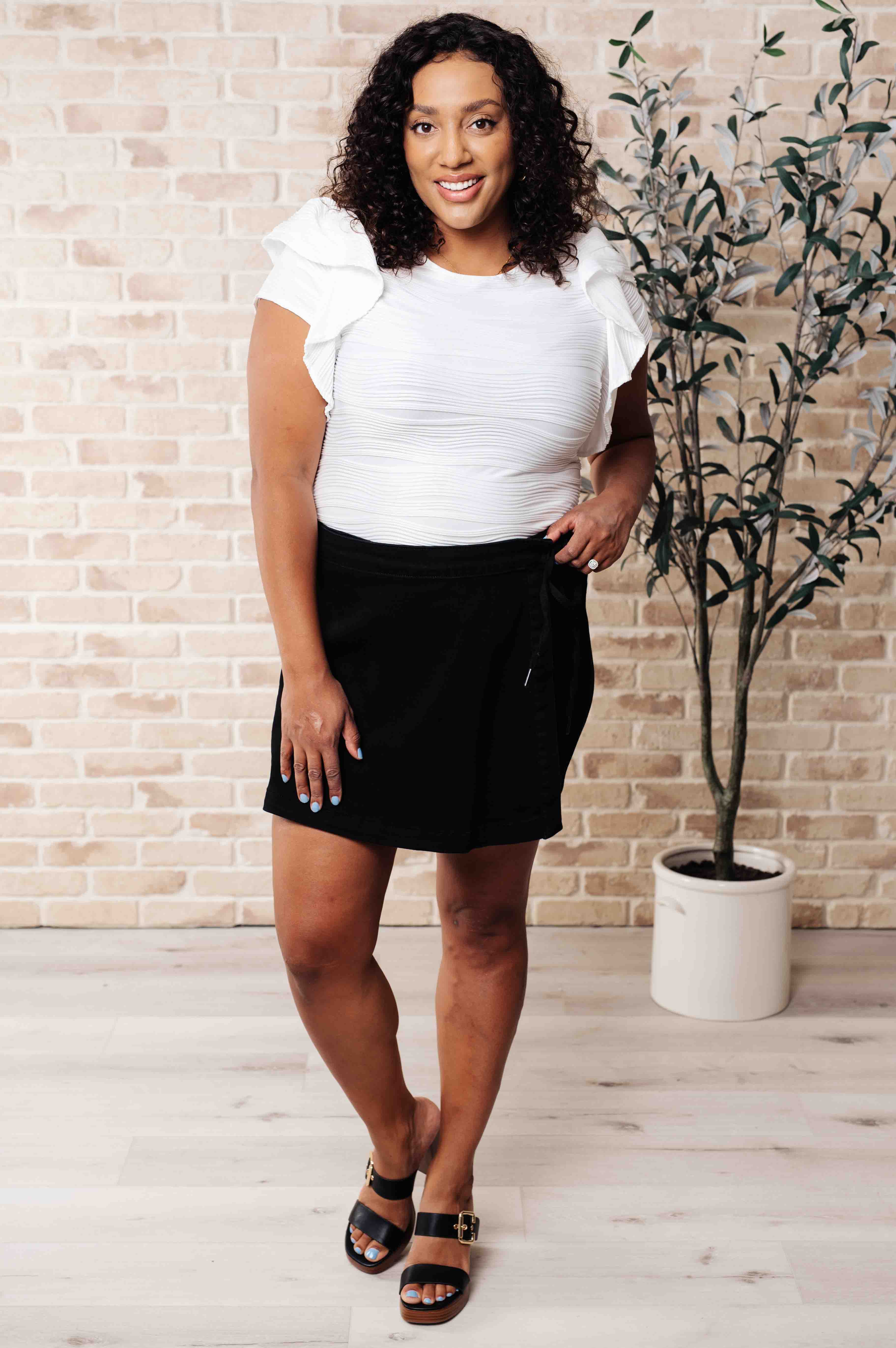 Highest Praise Ruffle Sleeve Blouse - Image 2