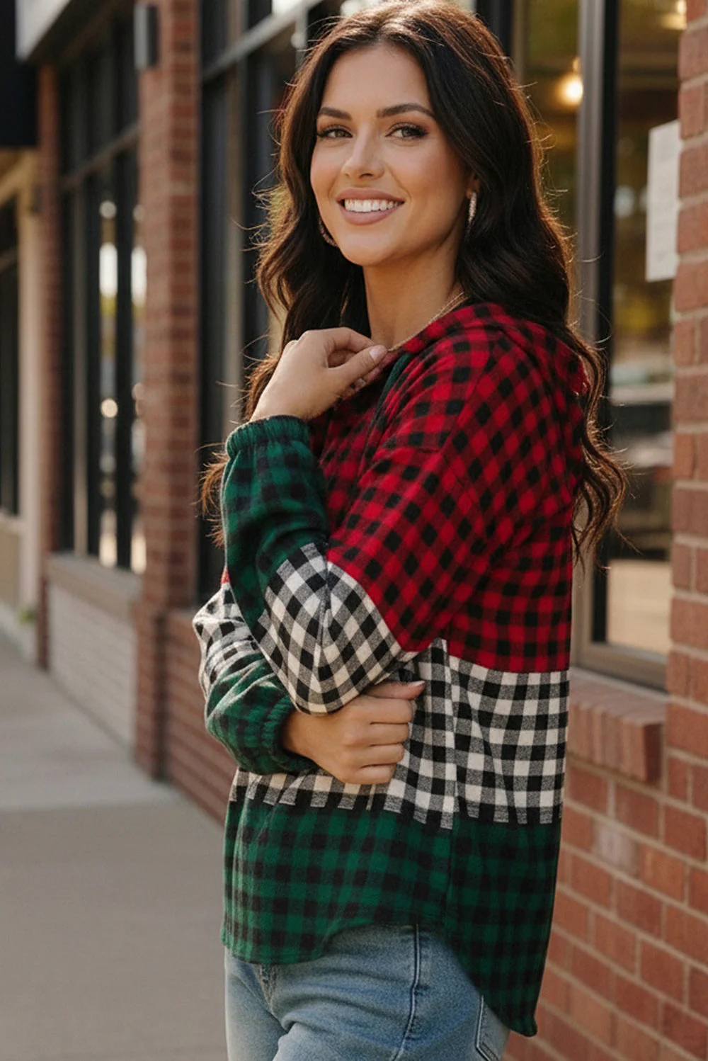 Holiday Cheer Check Hoodie - Image 2
