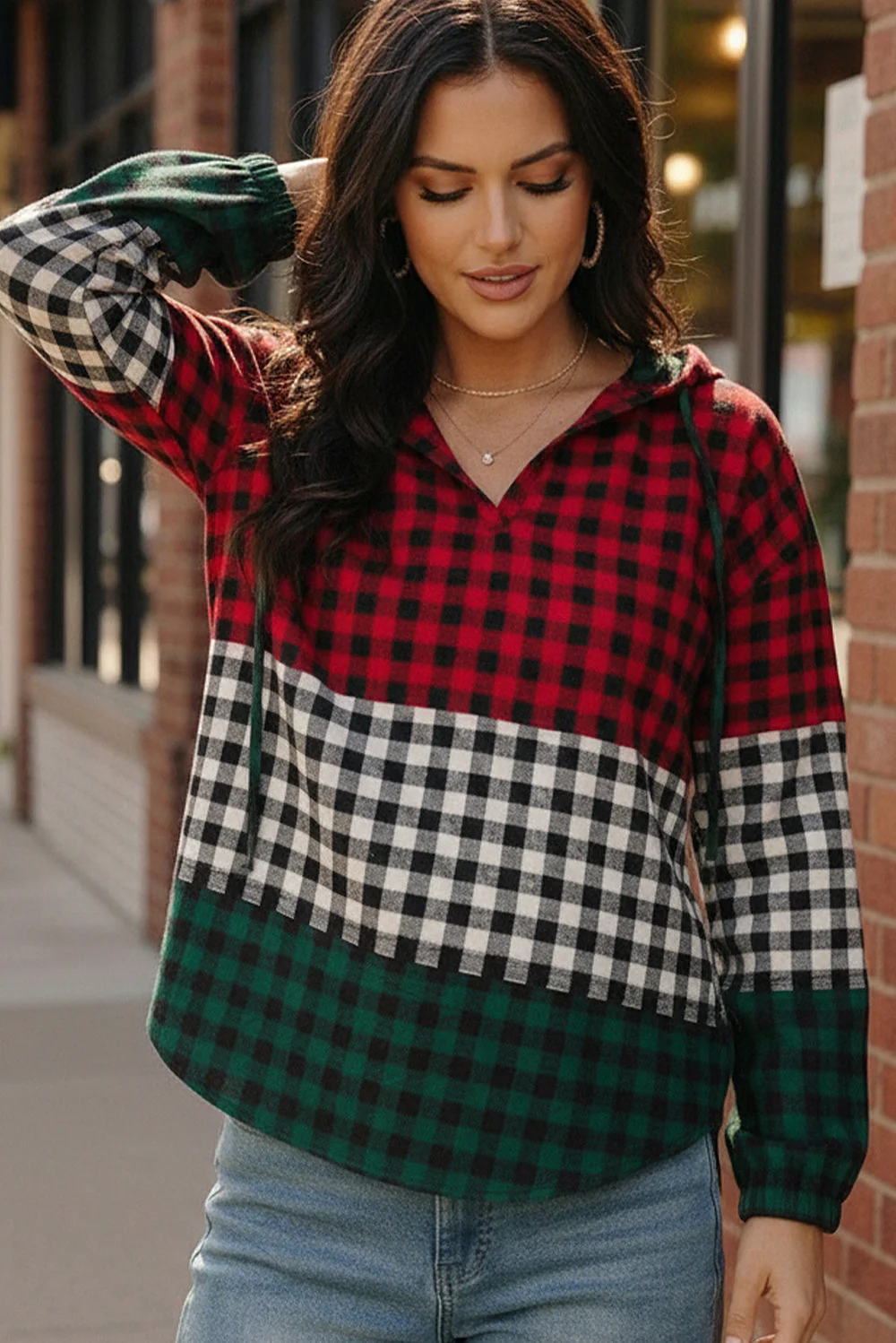 Holiday Cheer Check Hoodie - Image 5