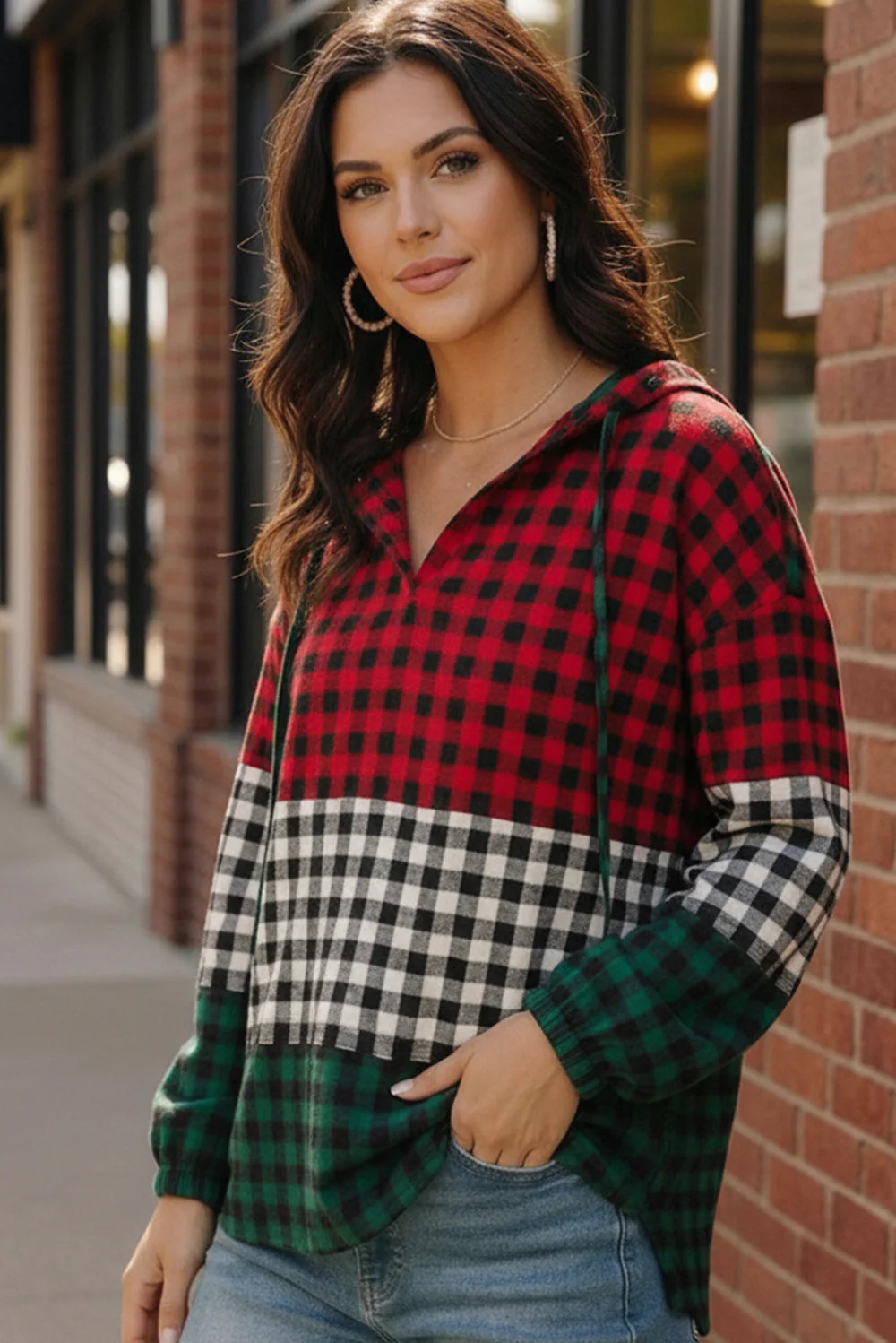 Holiday Cheer Check Hoodie - Image 6