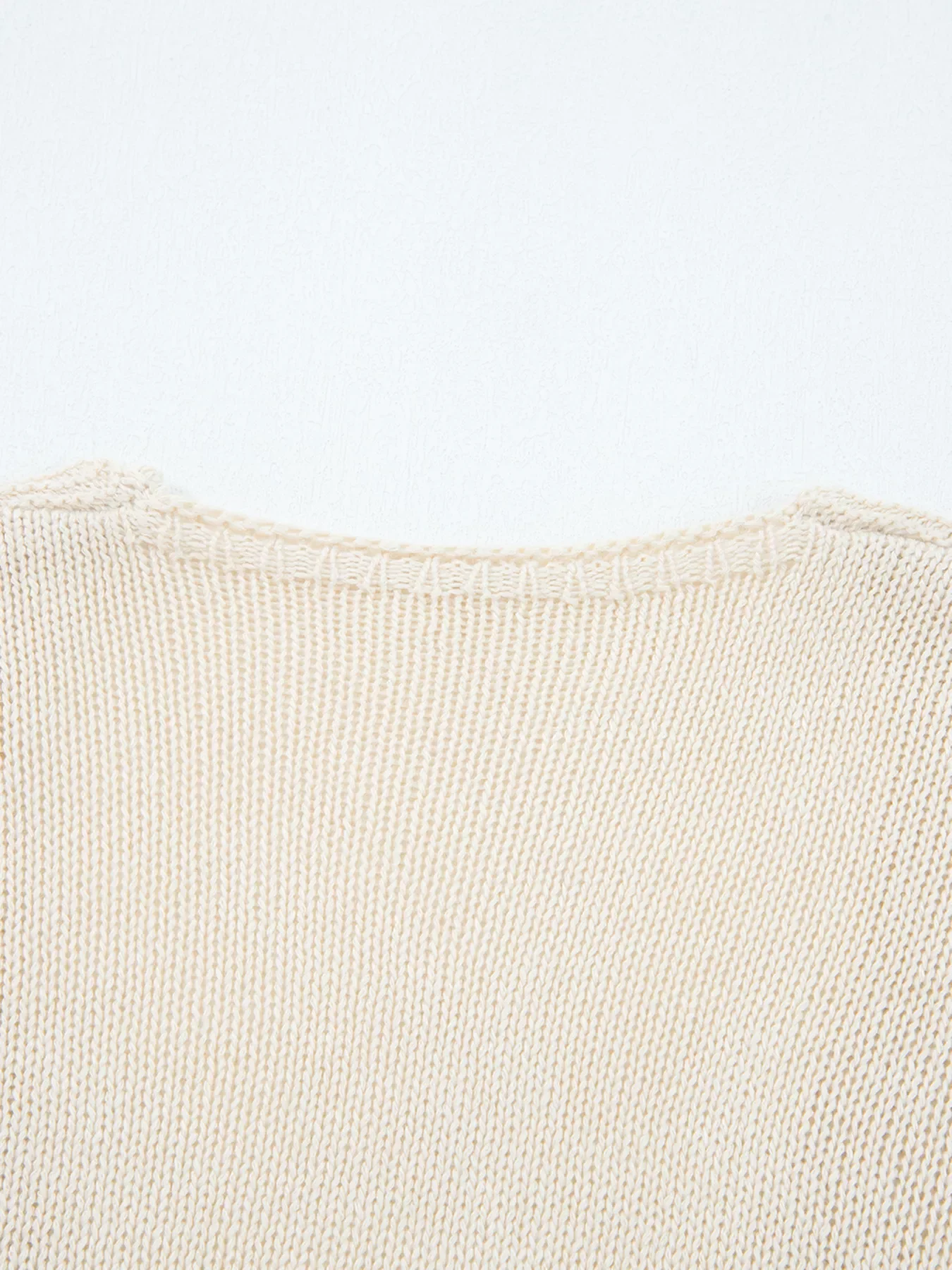 Hollowed Knit Open Front Cardigan - Image 5