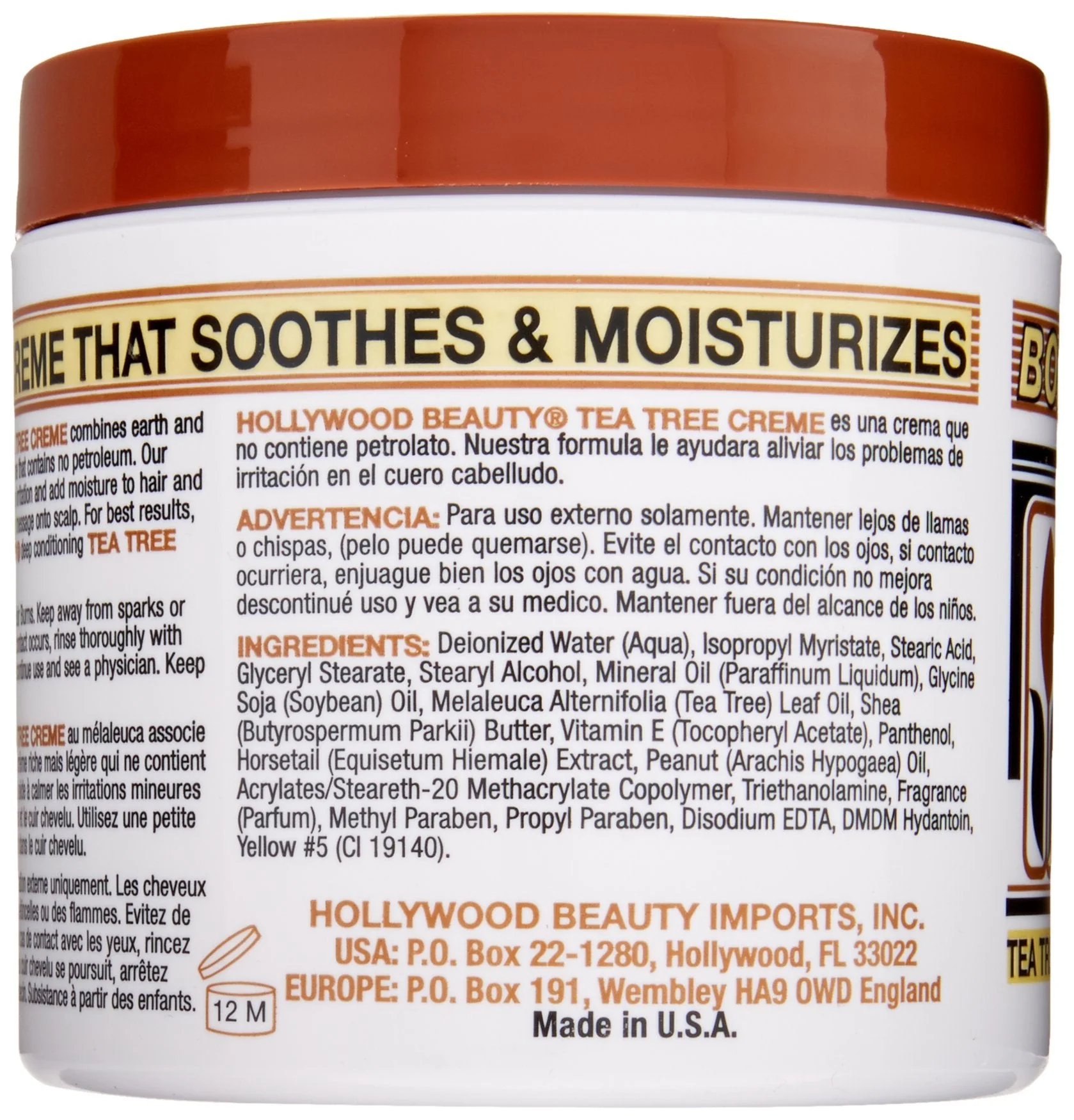 Hollywood Beauty Tea Tree Creme Hair and Scalp Conditioner, White , 10.5 Ounce - Image 2