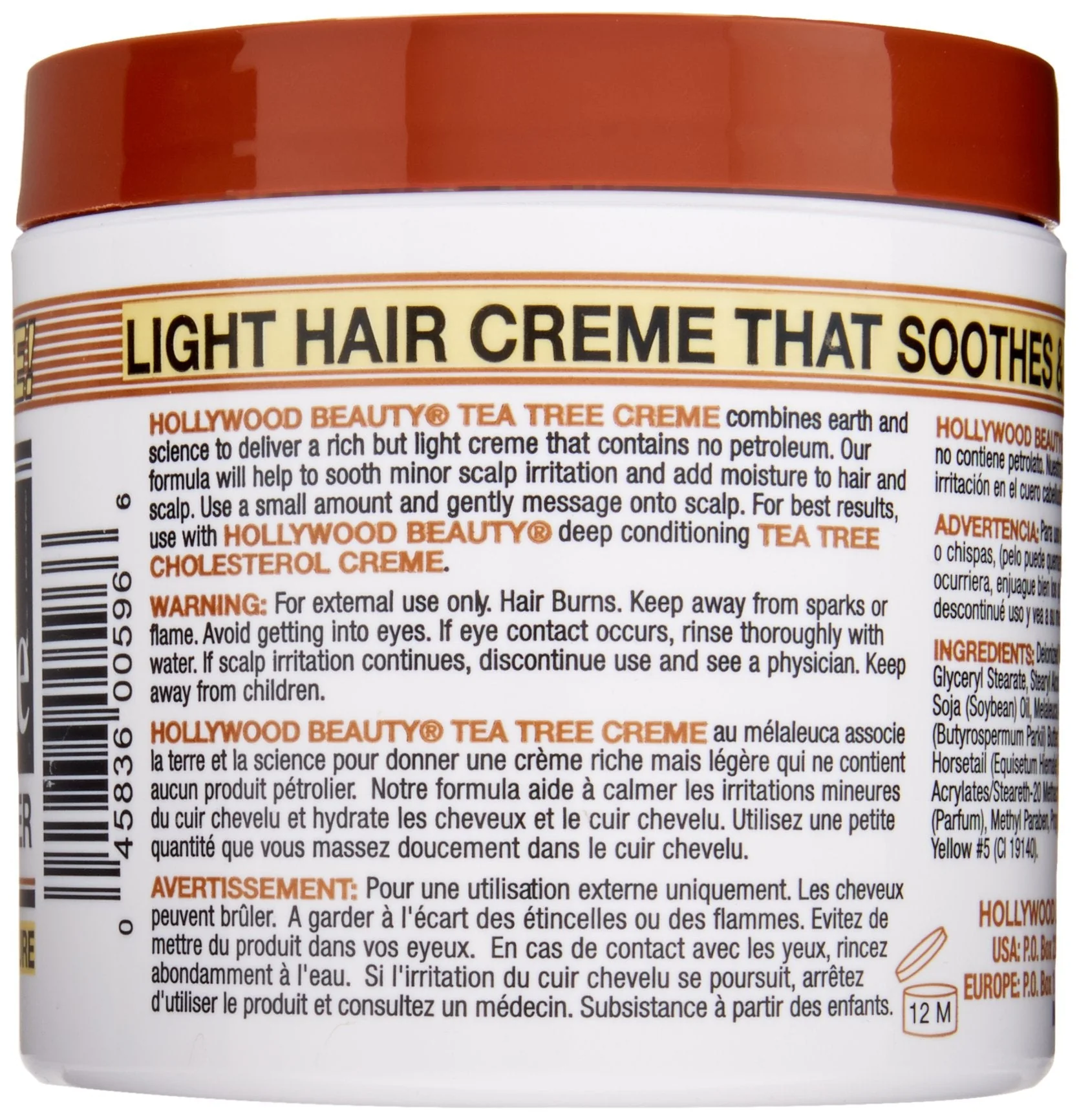 Hollywood Beauty Tea Tree Creme Hair and Scalp Conditioner, White , 10.5 Ounce - Image 3