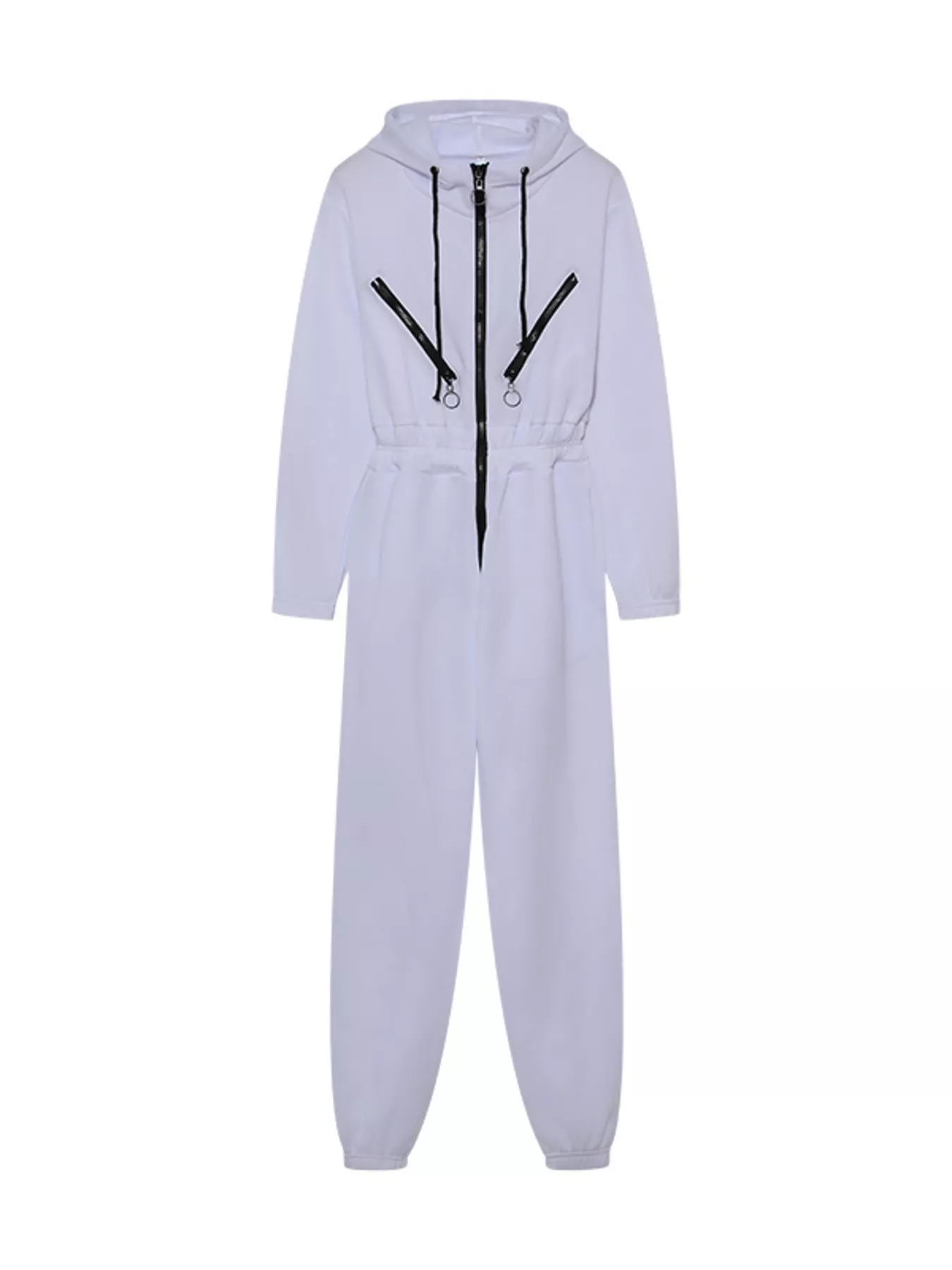 Hooded Zip-Up Long Sleeve Jumpsuit - Image 4