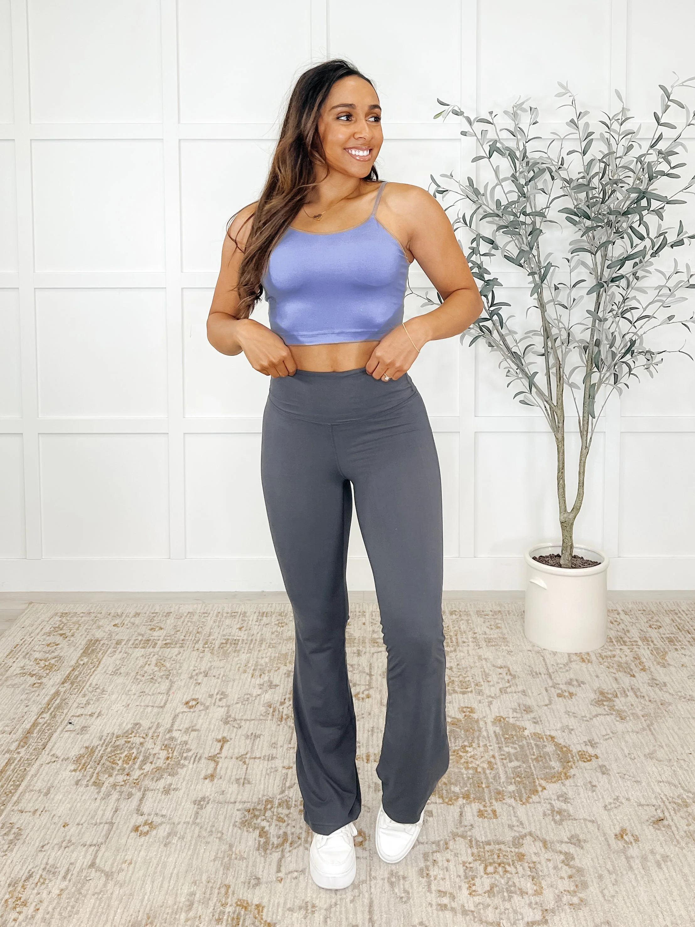Hot Yoga Tank in Blue Hyacinth - Image 3