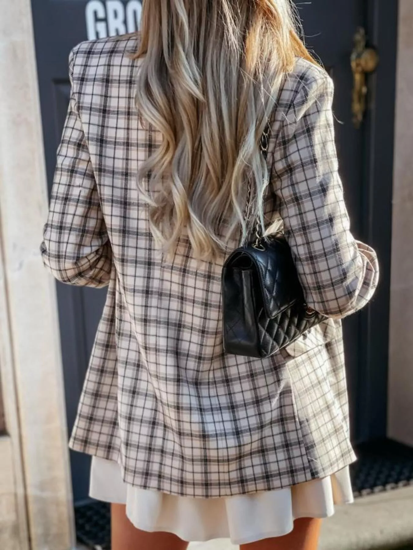 Houndstooth Double-Breasted Blazer - Image 10