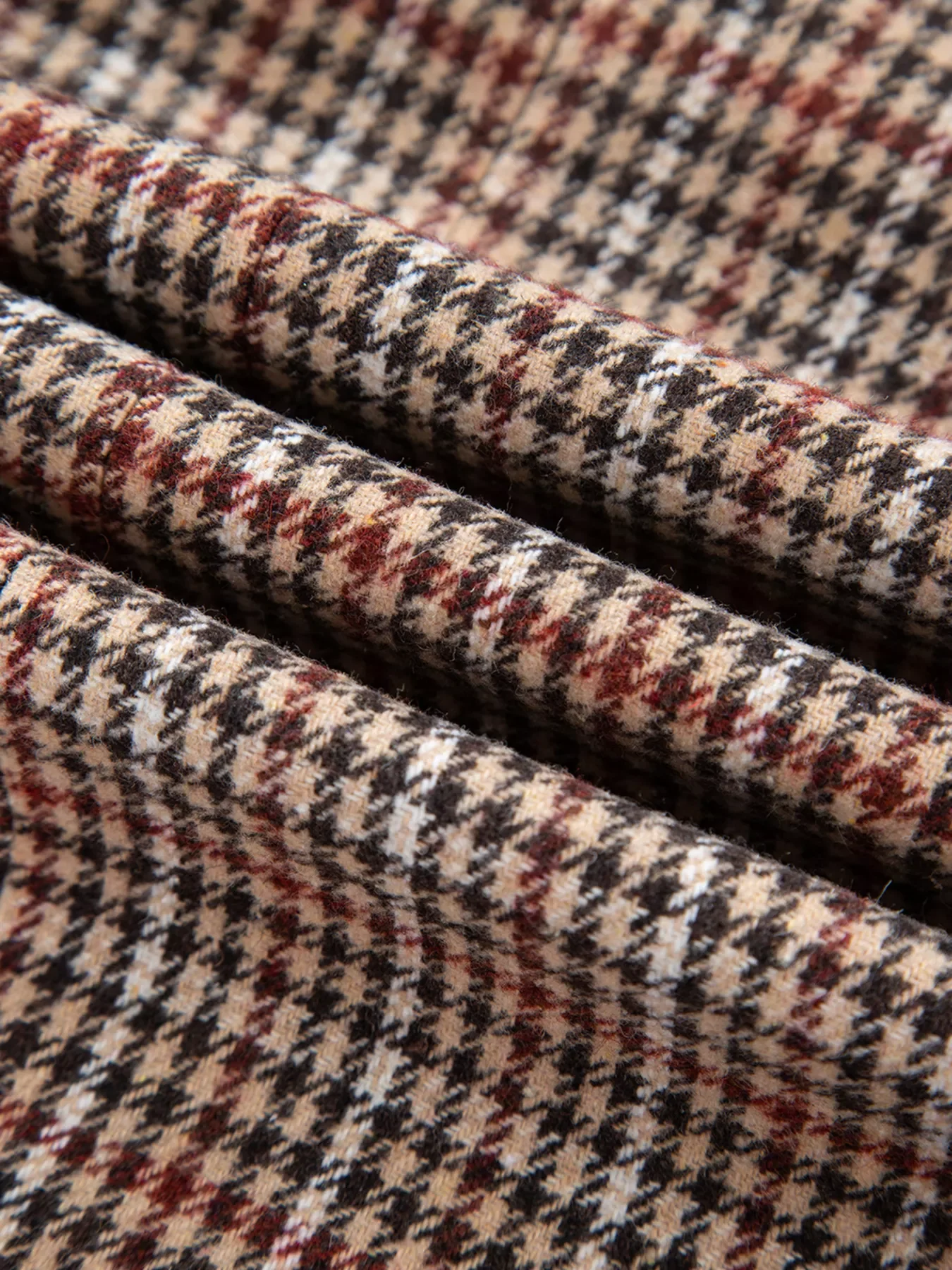 Houndstooth Lapel Collar Blazer - Image 10