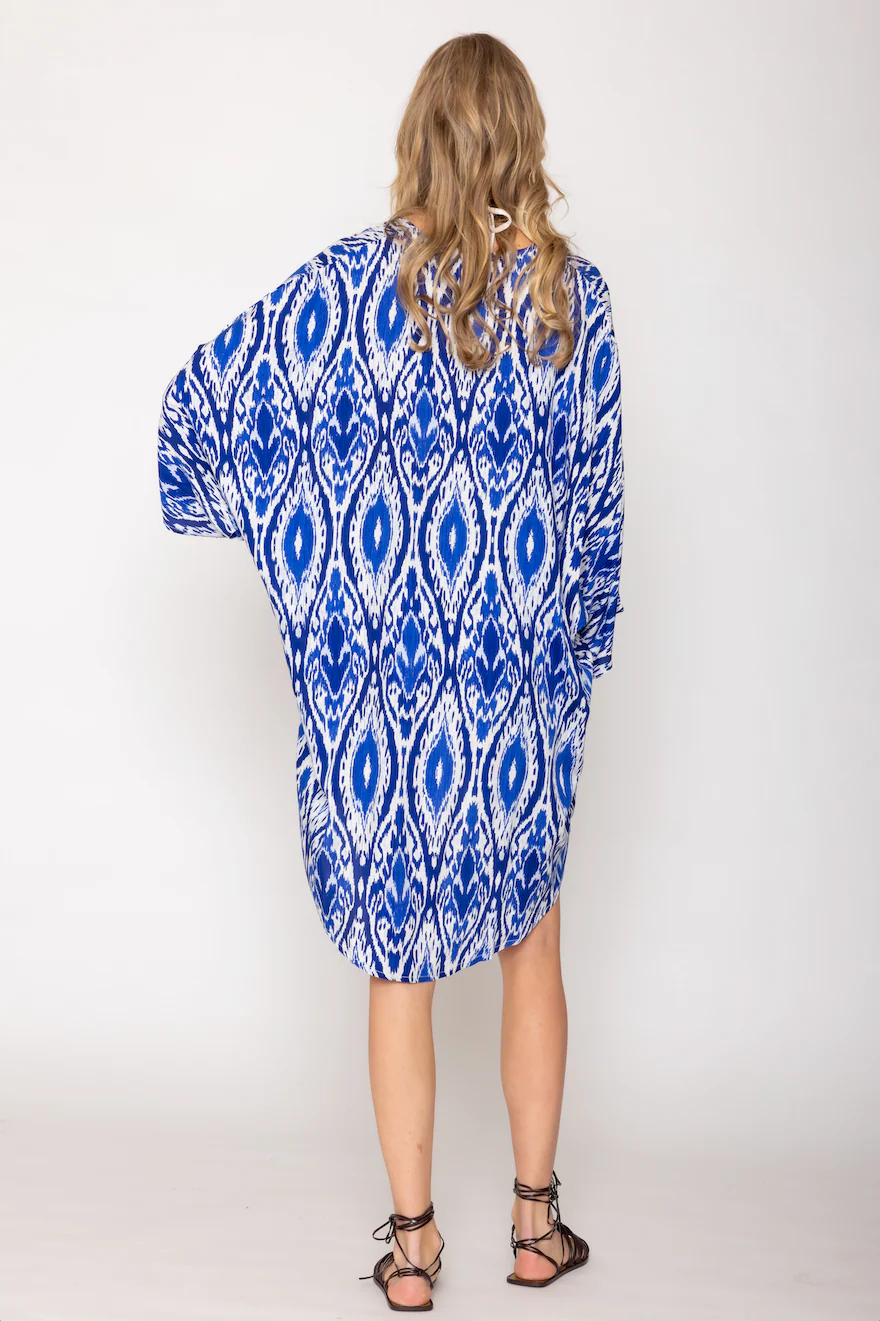 Ikat Hi-Lo Tunic Poncho - Image 4