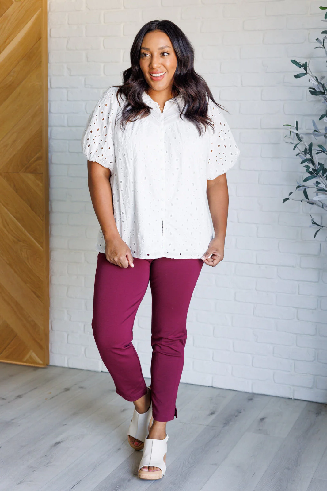 I'll Let You Know Eyelet Lace Blouse - Image 3