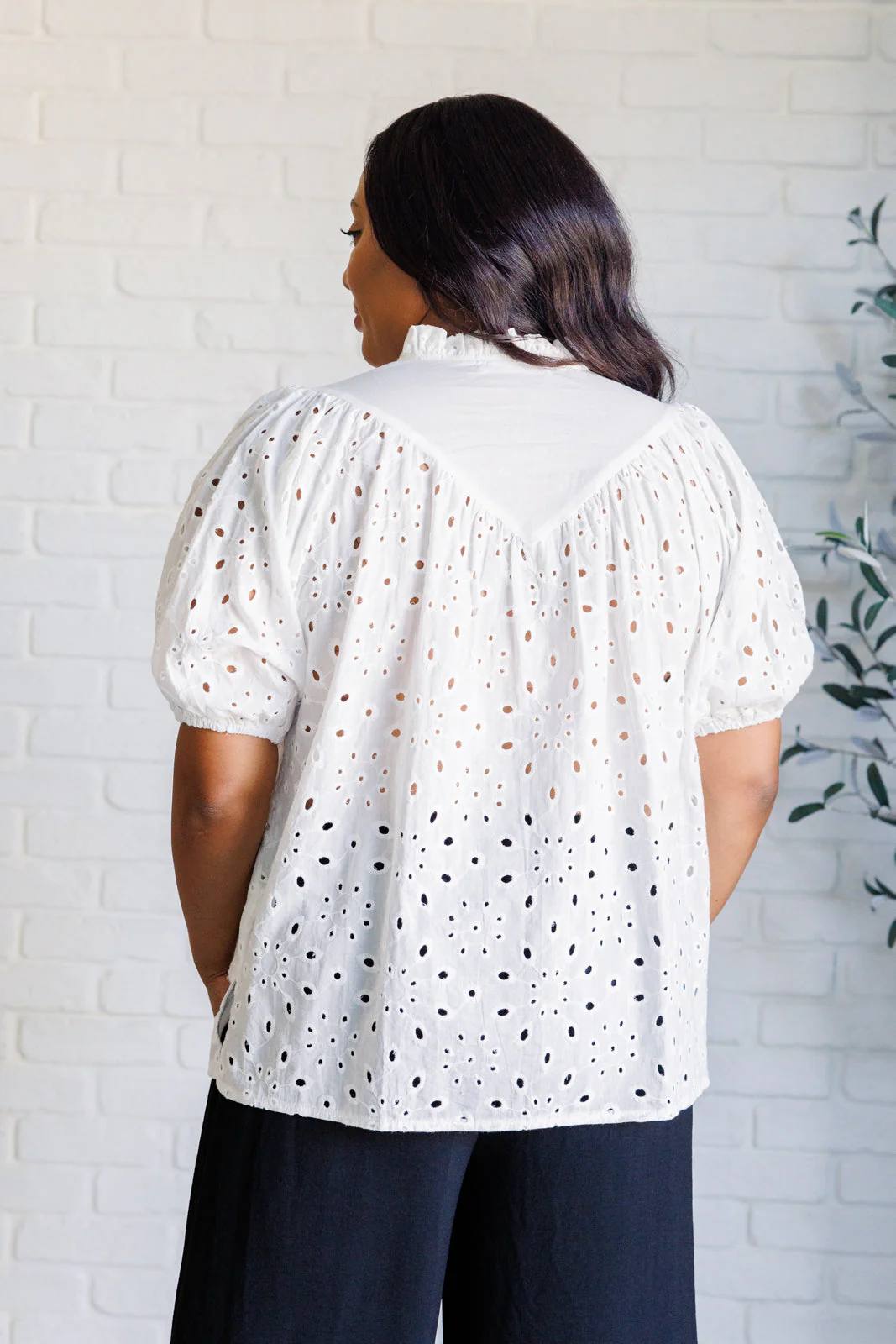 I'll Let You Know Eyelet Lace Blouse - Image 9