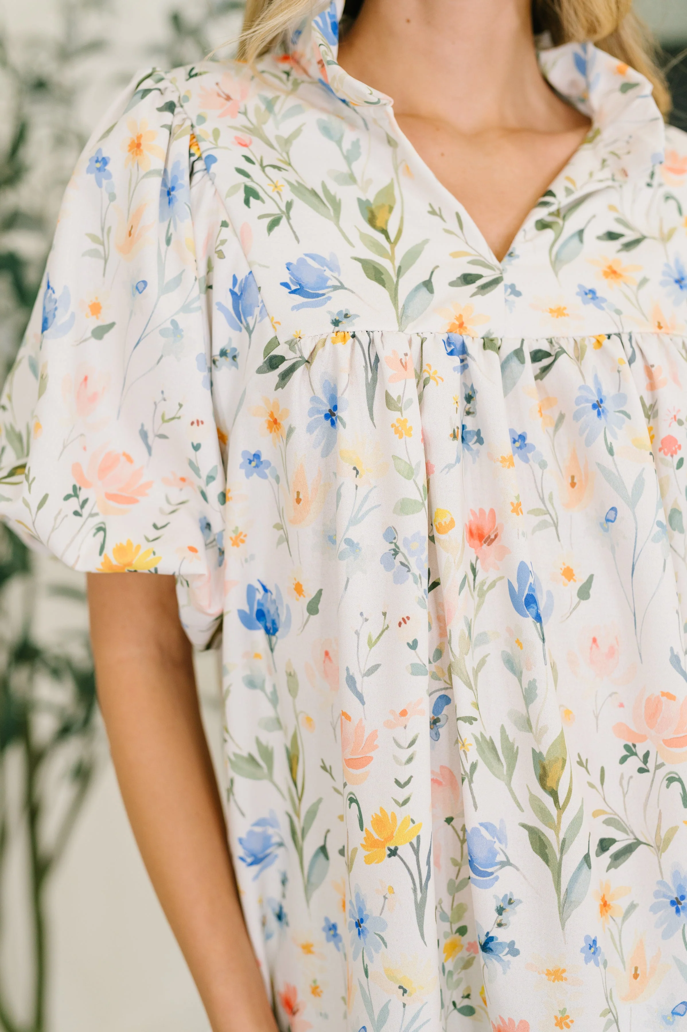 In All This Time Notch Neck Floral Blouse - Image 2