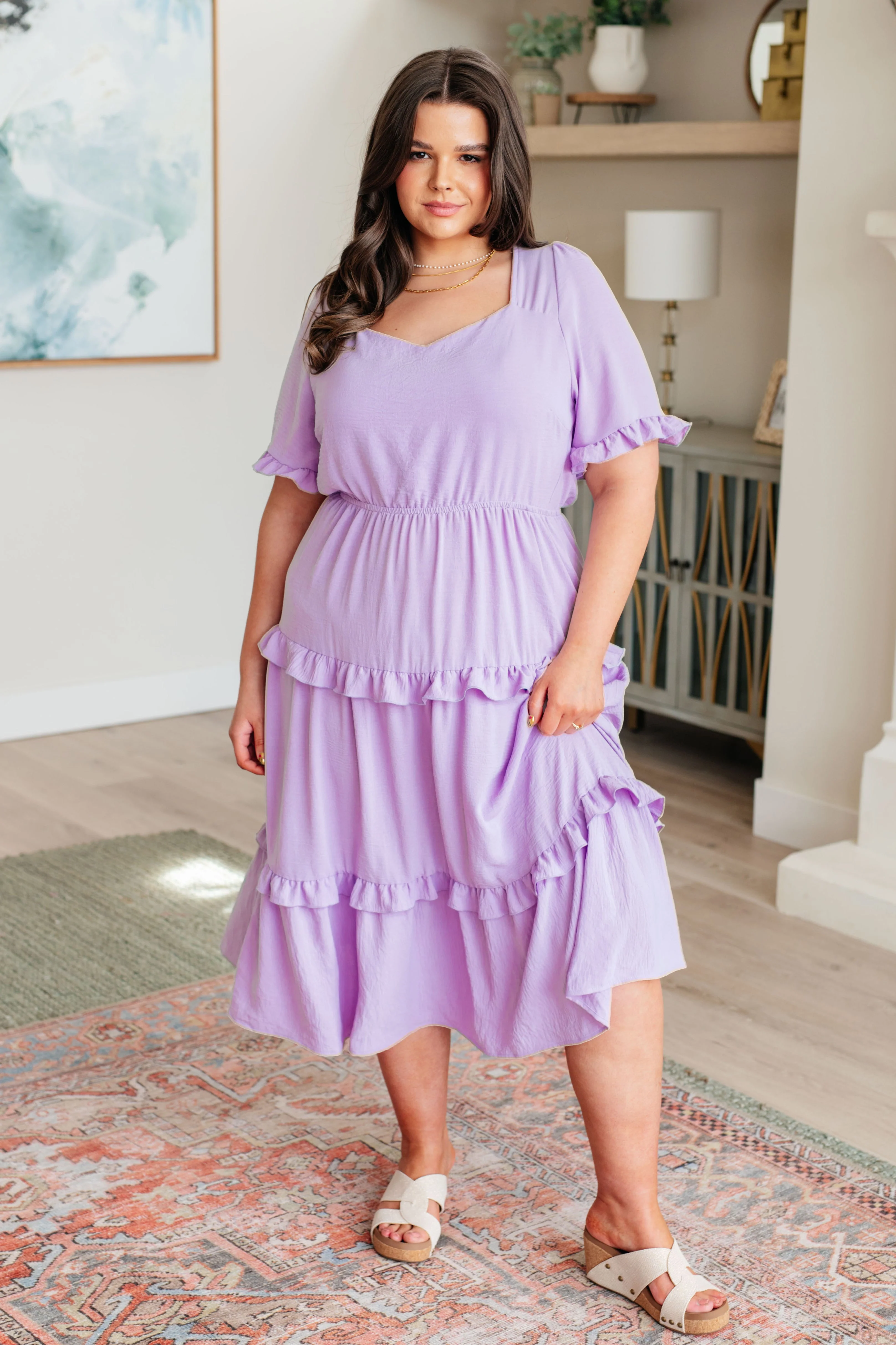 In My Carefree Era Tiered Ruffled Dress - Image 2