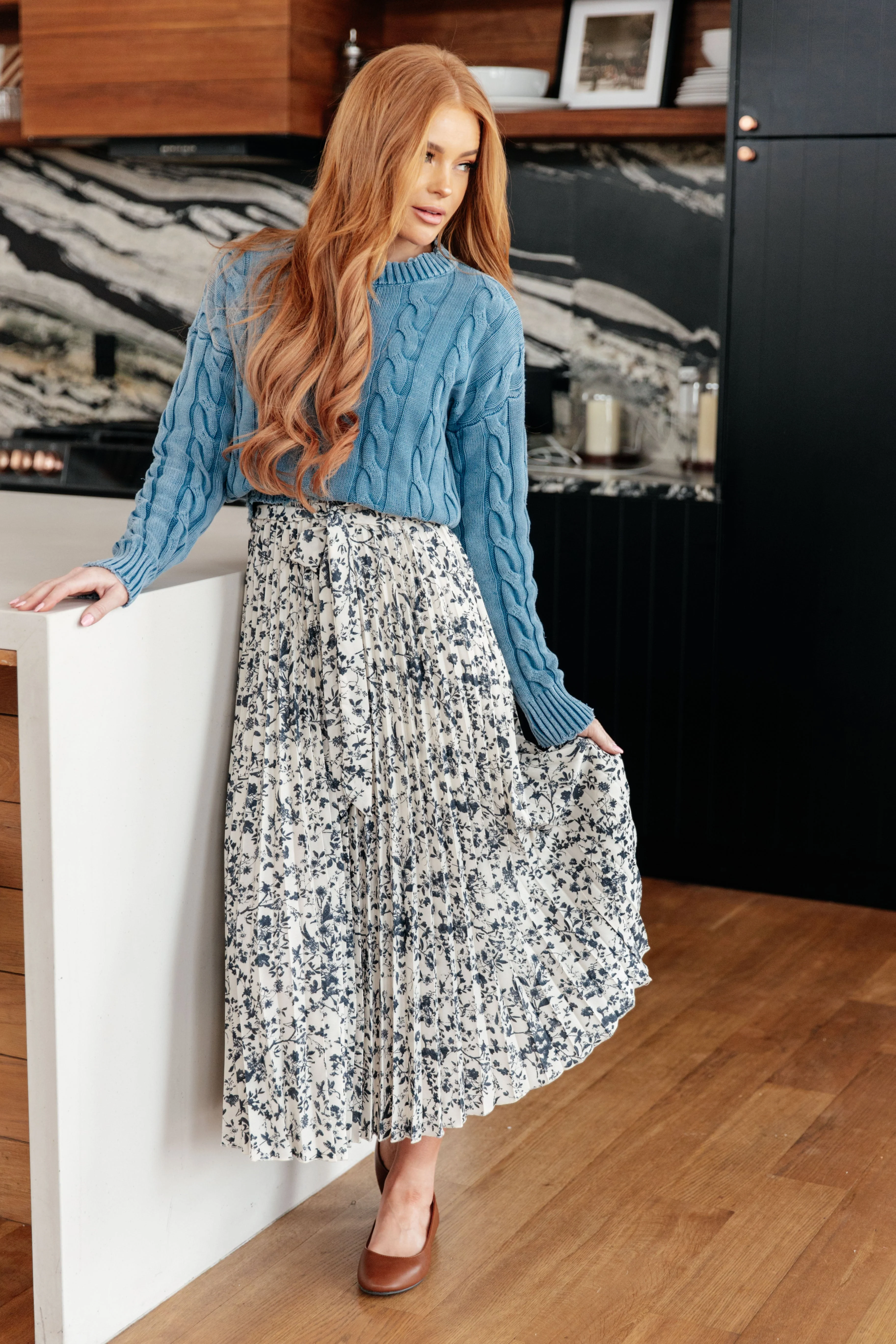 In the Right Direction Cable Knit Sweater - Image 10