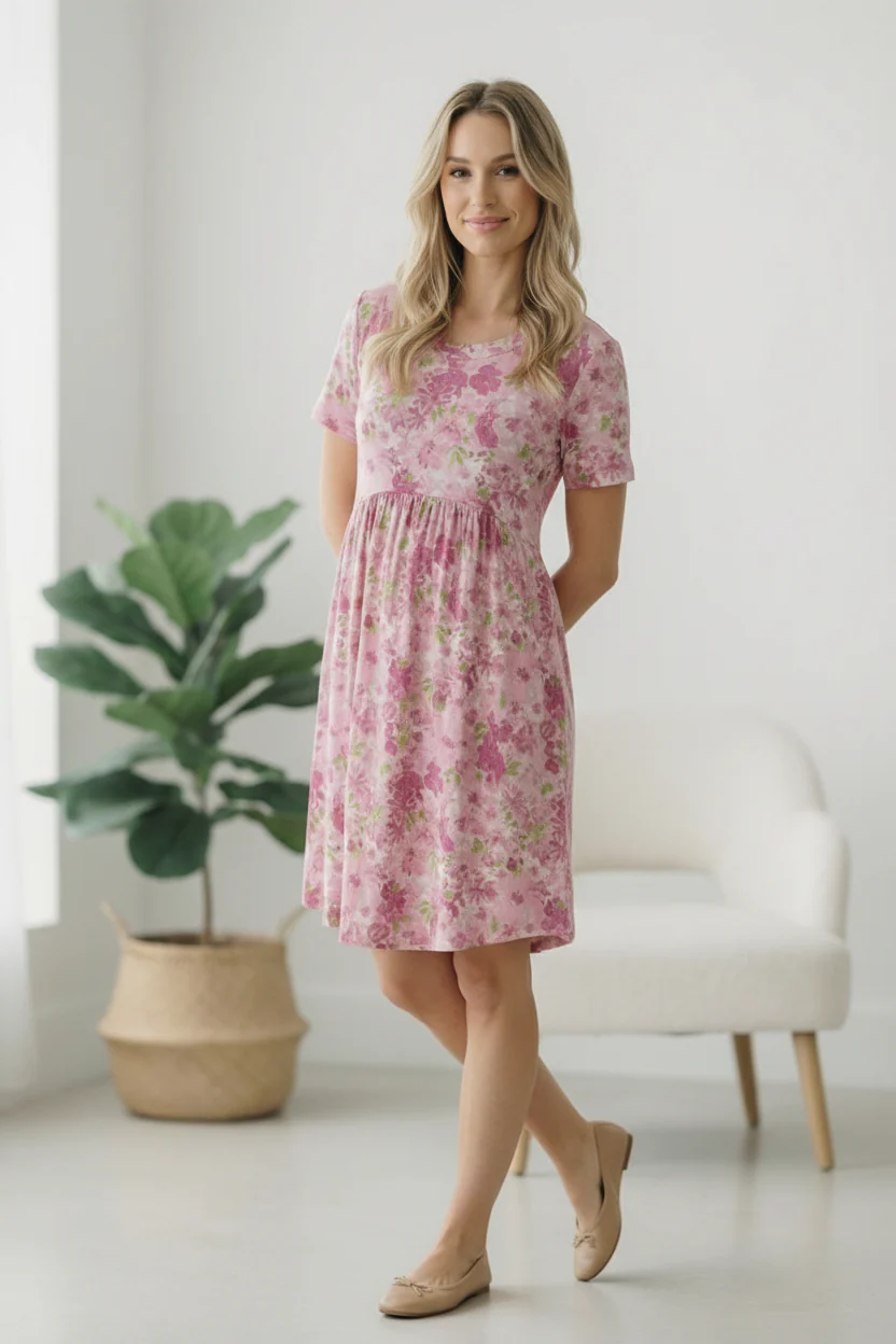 In the Sunshine Fuchsia Babydoll Dress - Image 6