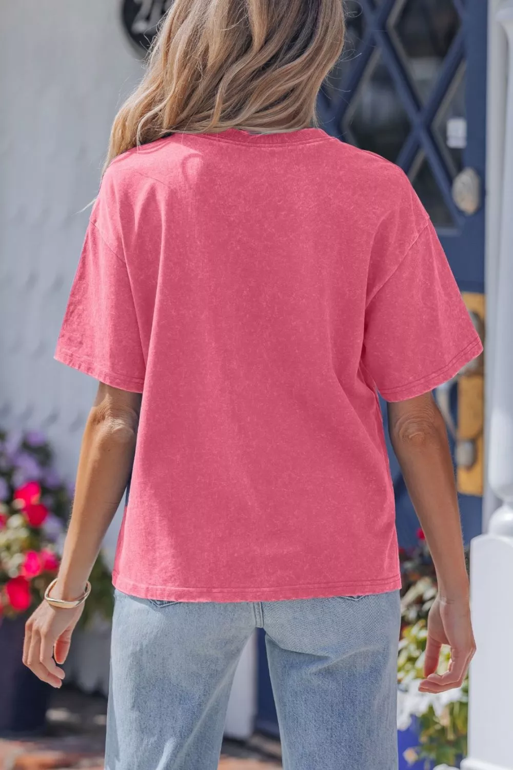 Independence Day Star Printed Mineral Wash T Shirt - Image 4