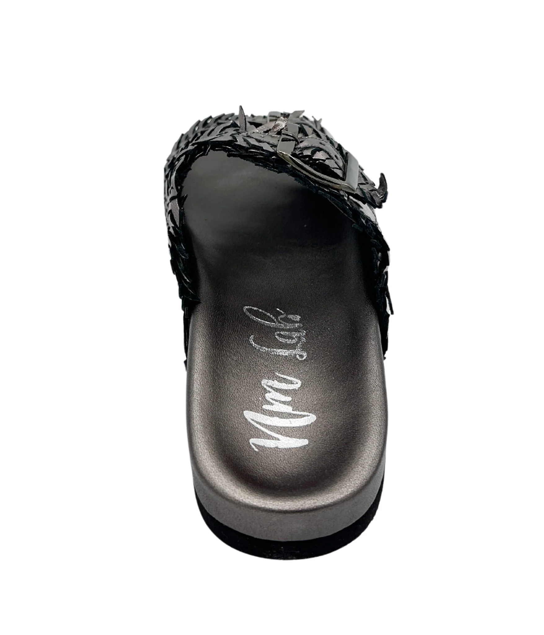 Intertwine Dual Woven Strap Slide in Pewter - Image 10