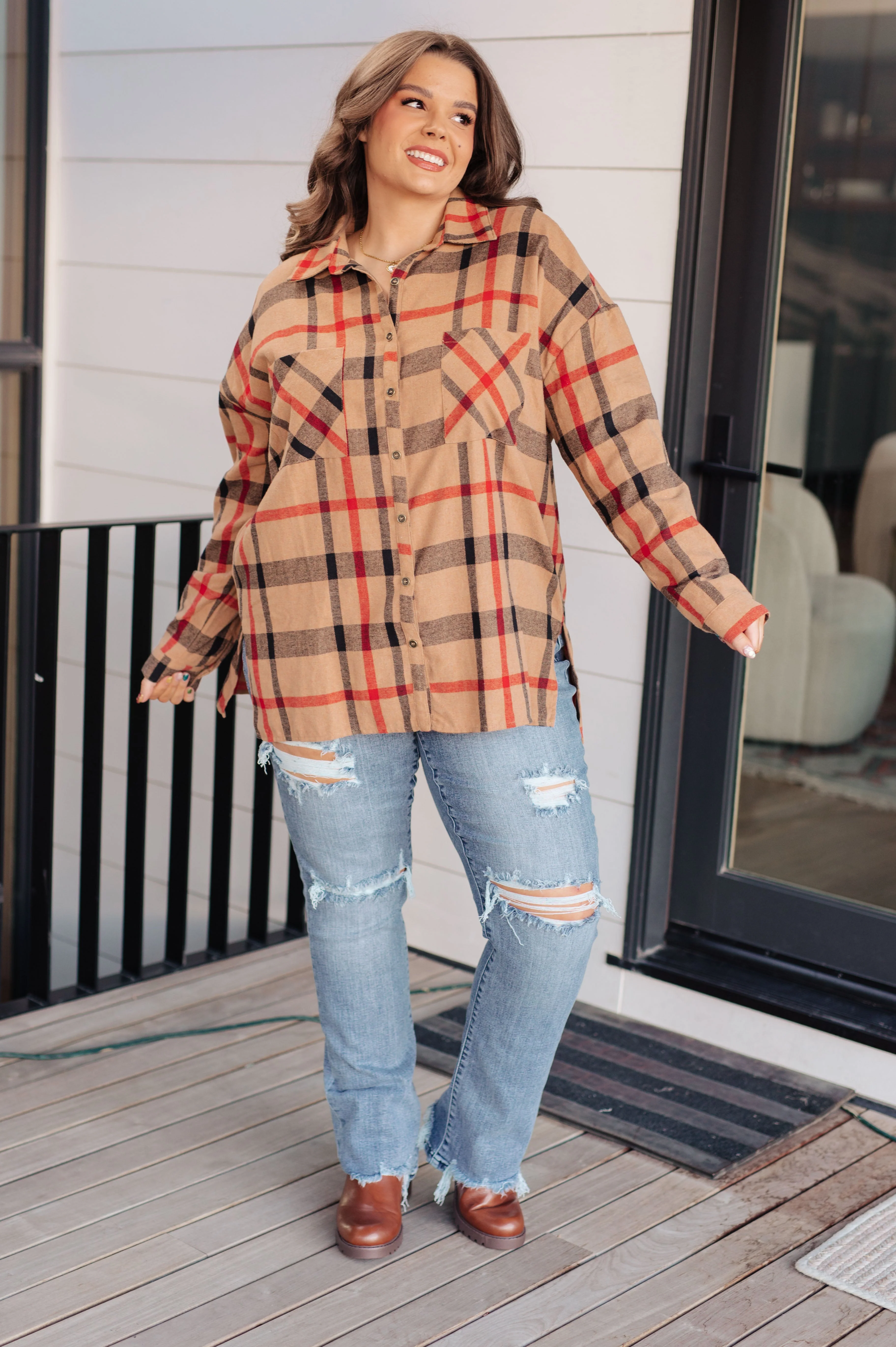 Is It Really Oversized Plaid Button Up - Image 5