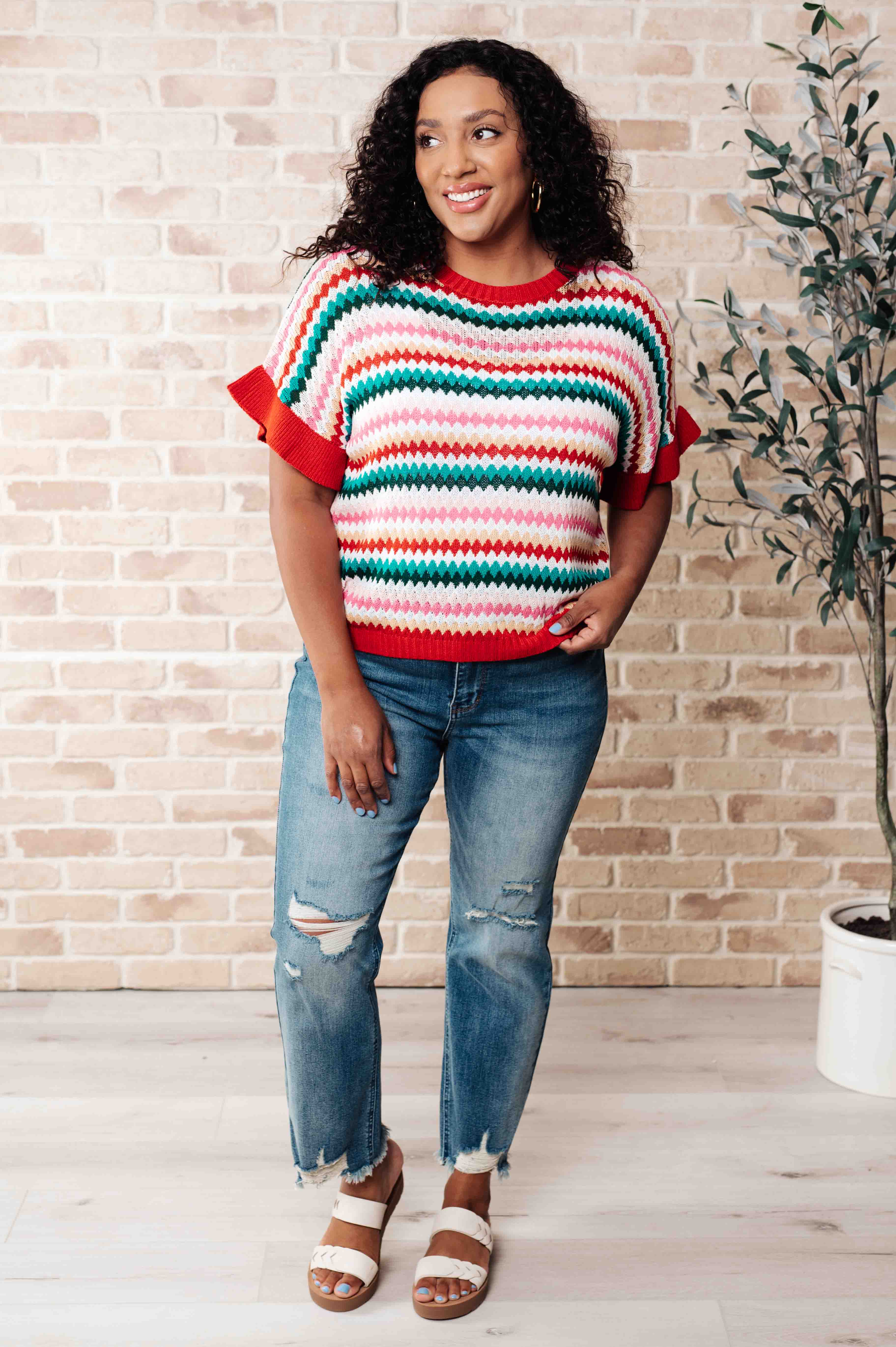 It's a Go Striped Knit Top - Image 3